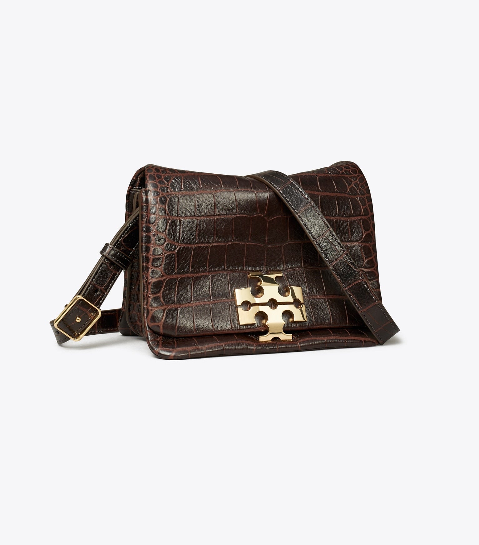 Charlie Runway Croc-Embossed Shoulder Bag