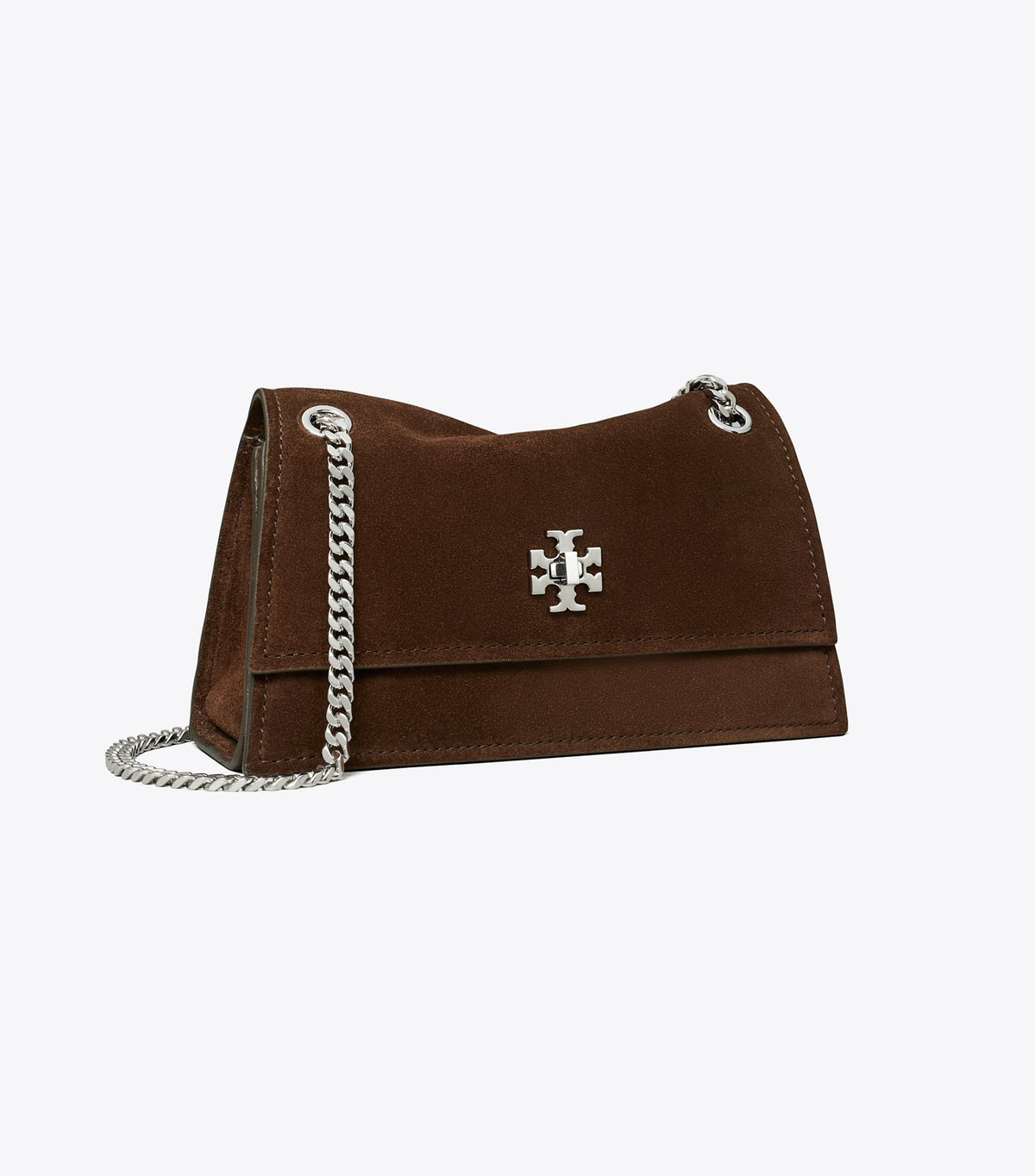 Mini Kira Turnlock Suede Shoulder Bag