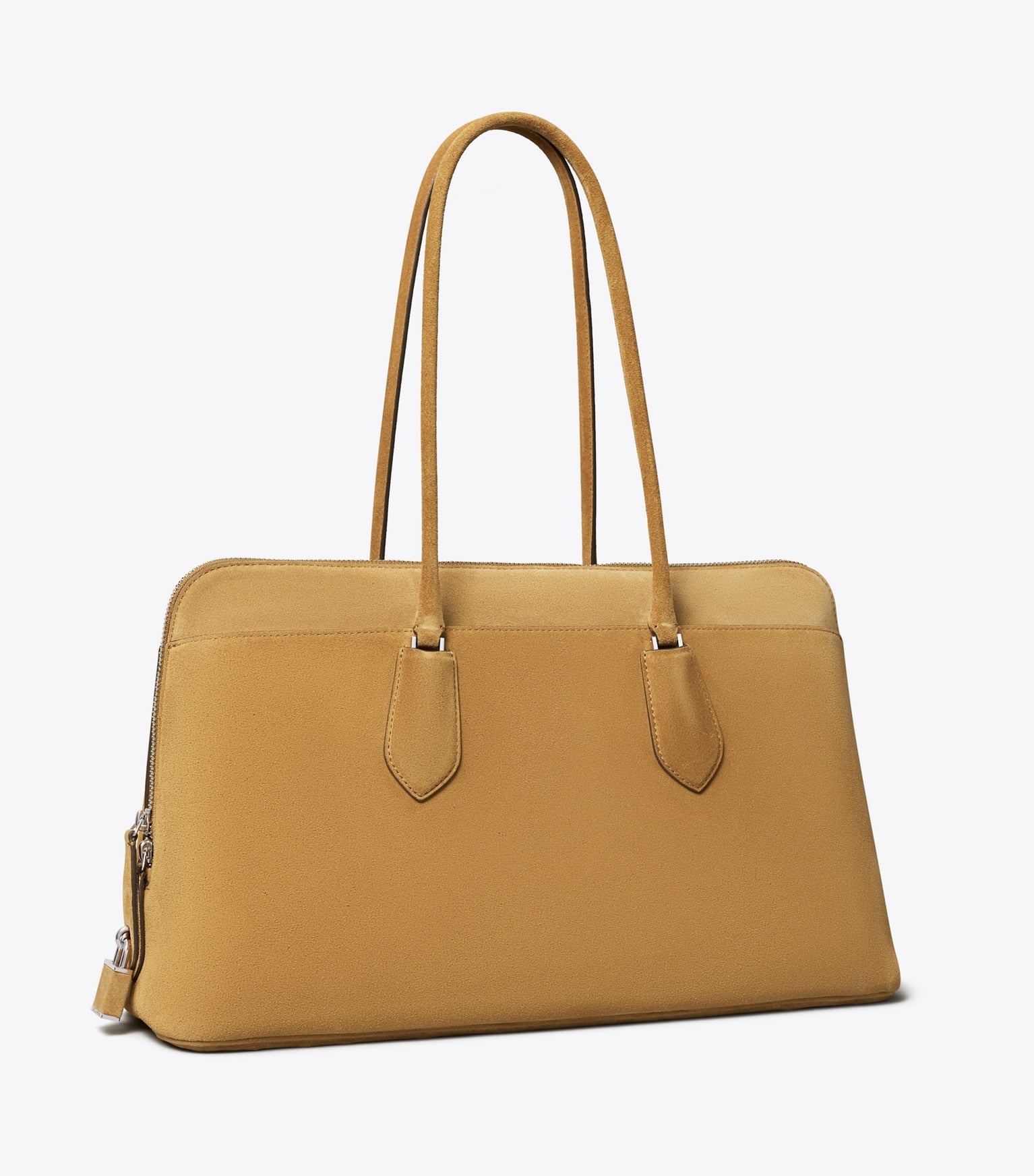 Lock Suede Satchel