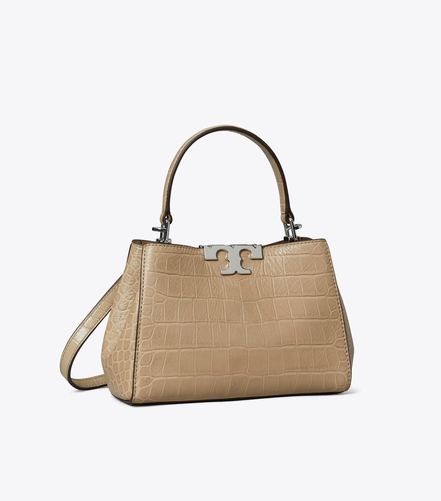 Mini Eleanor Soft Croc-Embossed Satchel