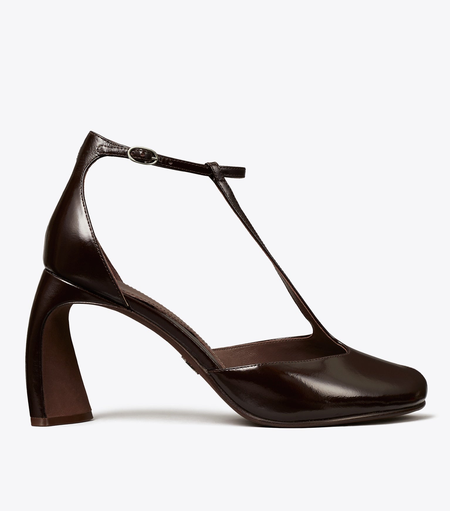 Peep-Toe T-Strap Heeled Sandal