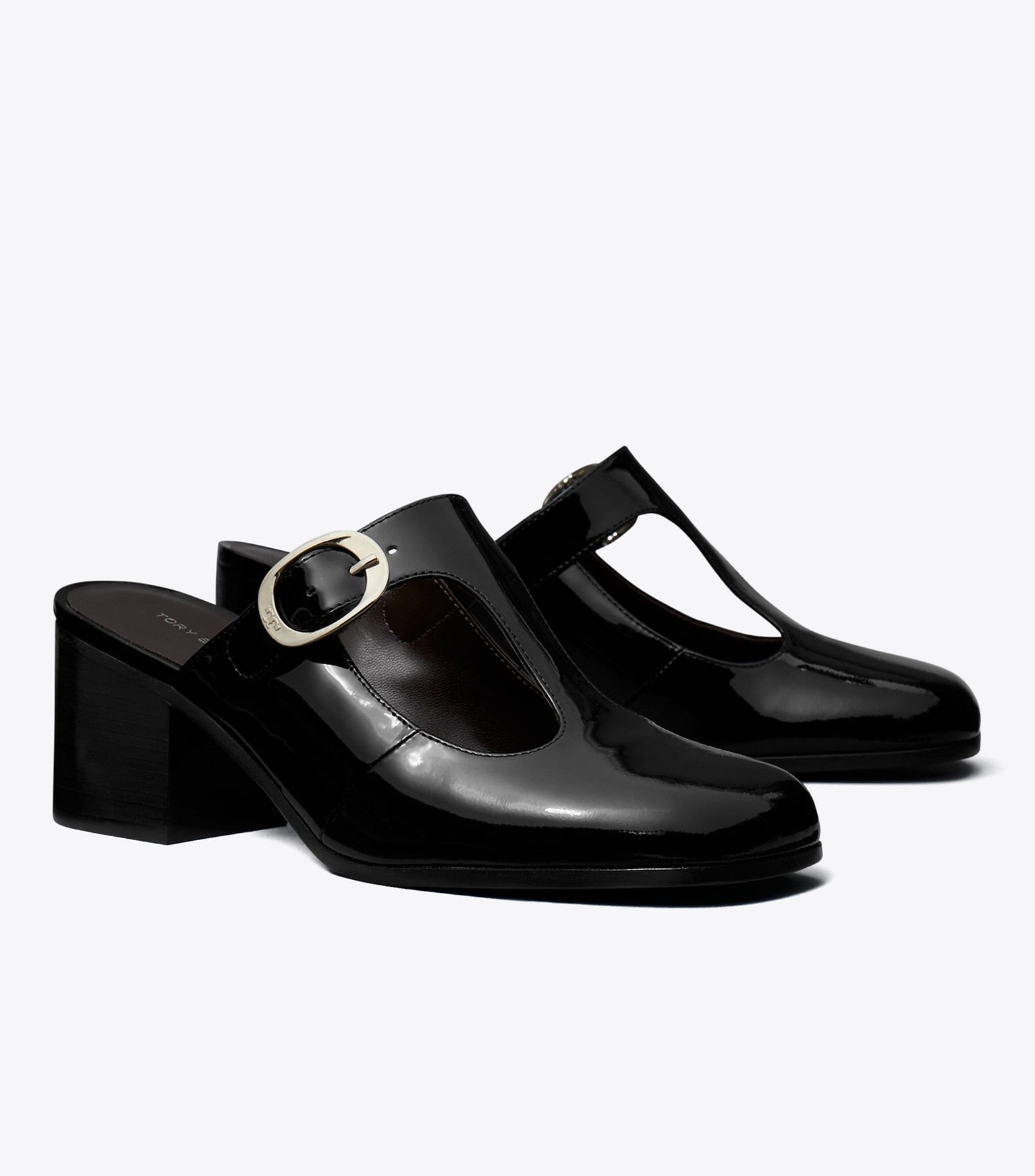 Violet T-Strap Heeled Mule