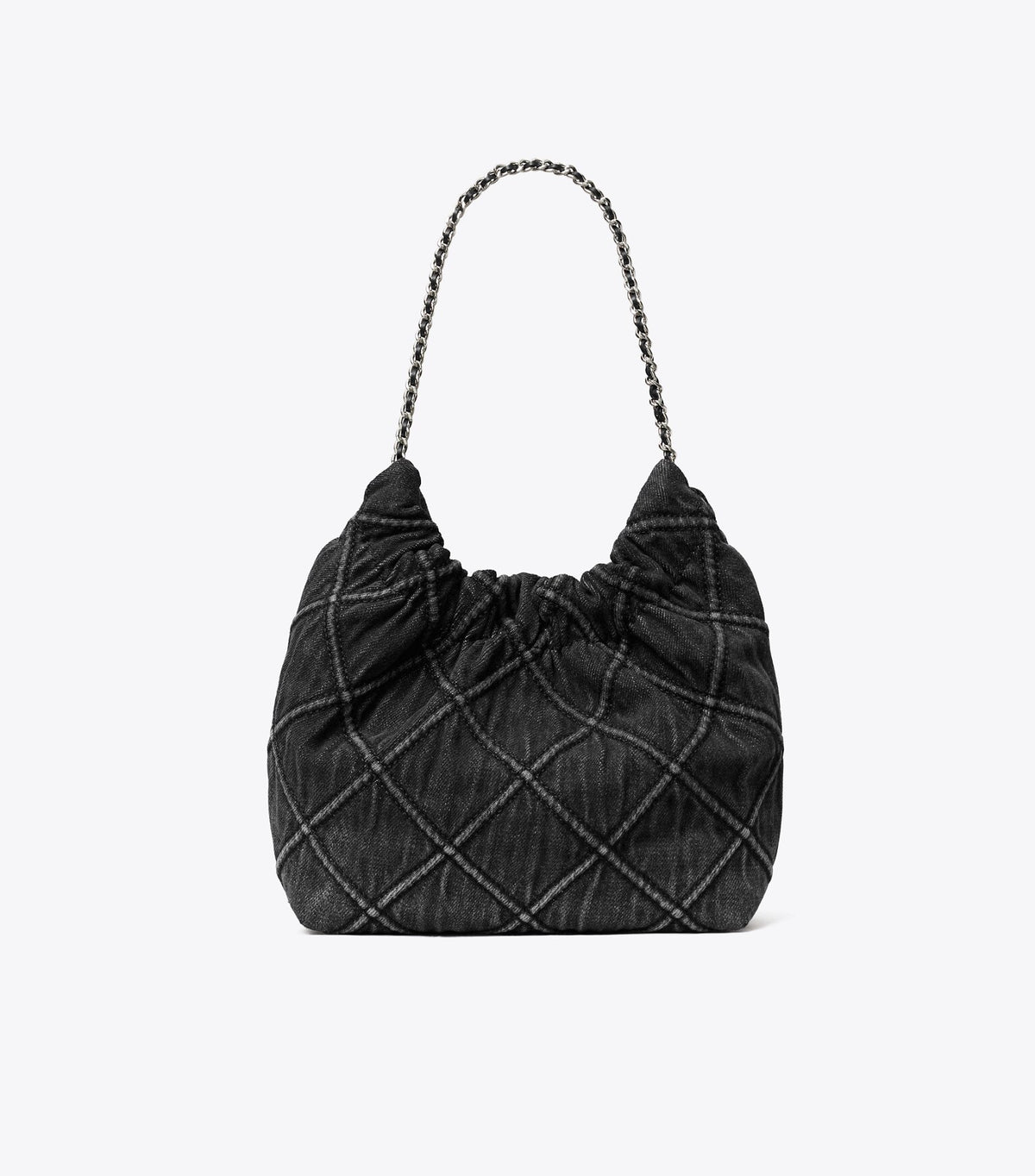 Mini Fleming Soft Denim Hobo Bag