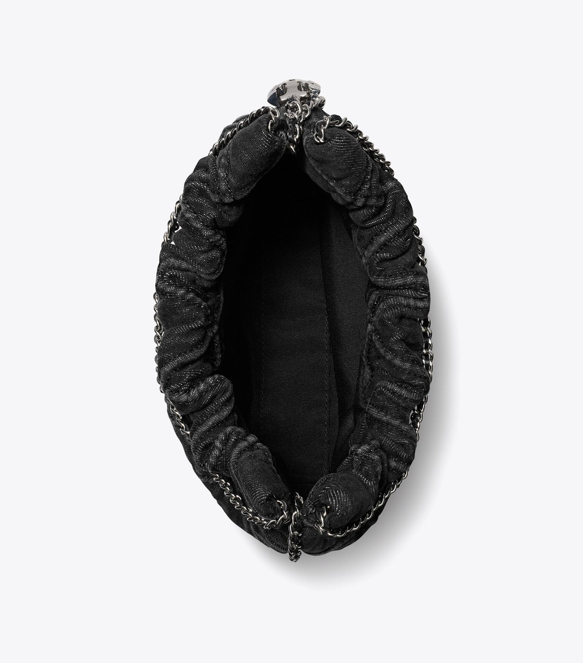 Mini Fleming Soft Denim Hobo Bag