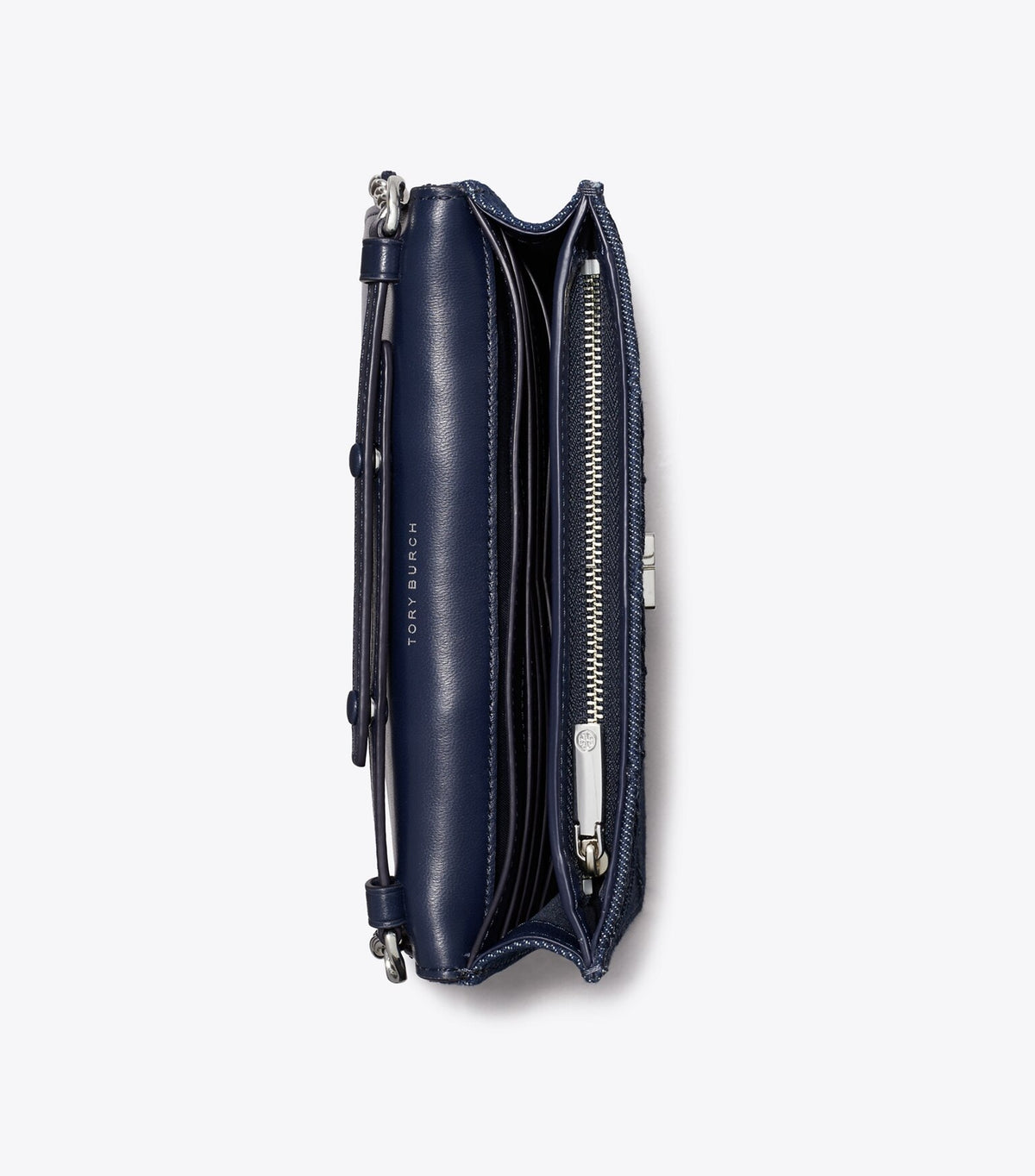 Fleming Denim Charm Chain Crossbody