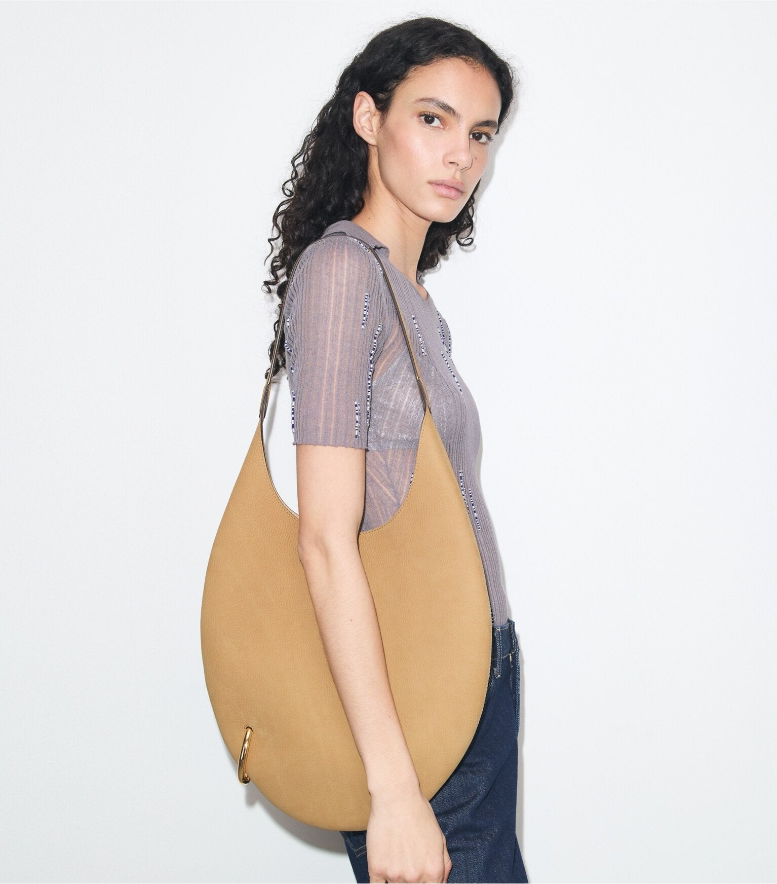 Pierced Nubuck Soft Bag