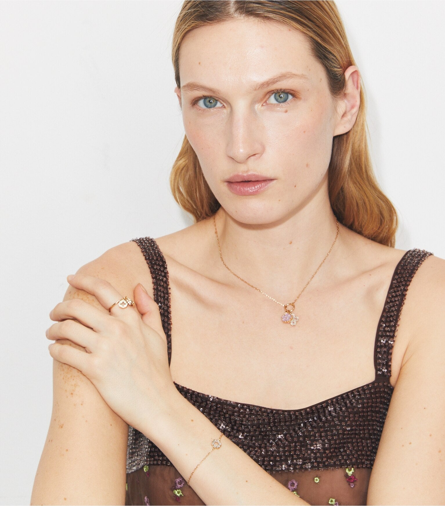 Forget Me Not Charm Pendant Necklace