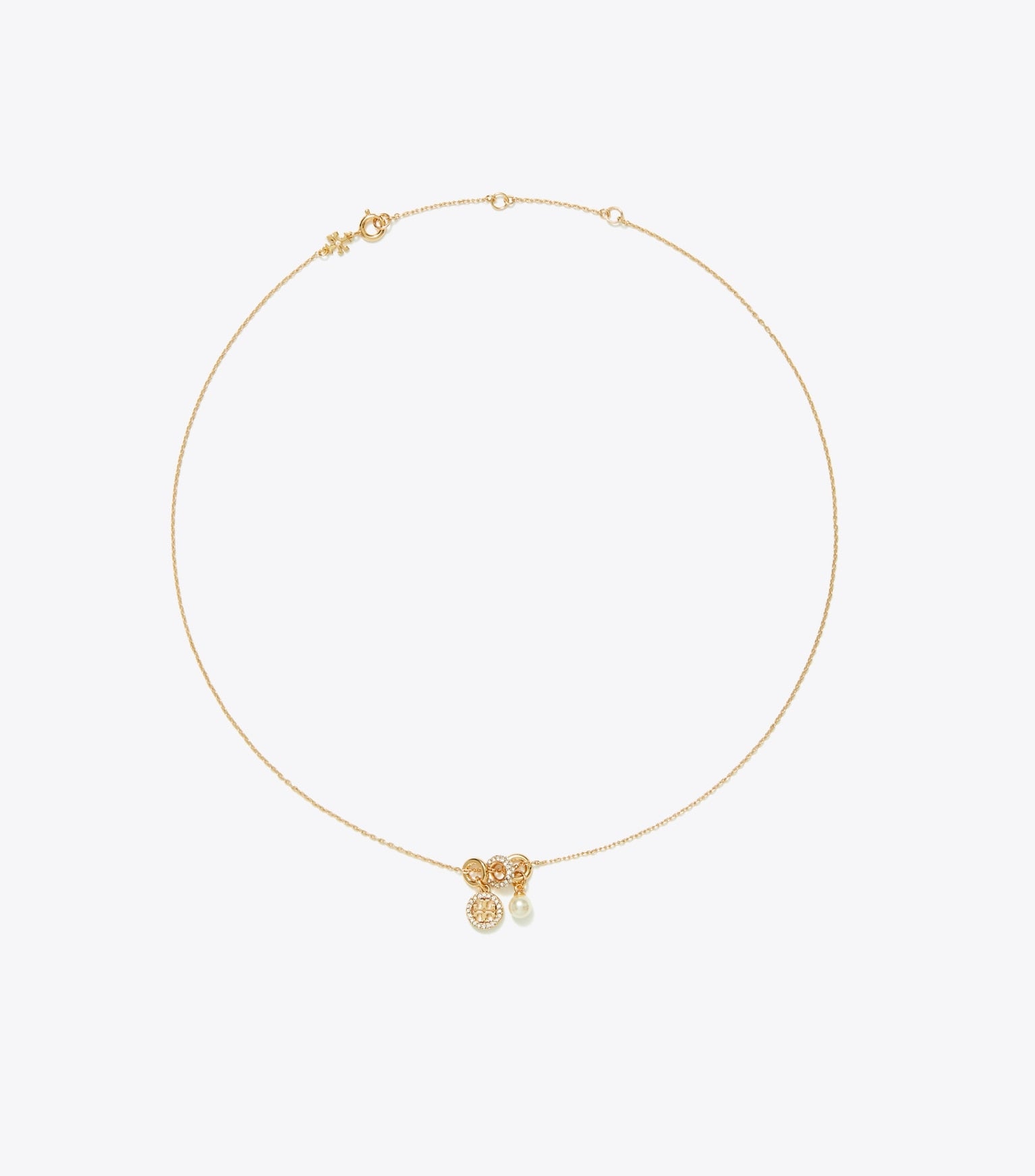 Icon Pavé Charm Pendant Necklace
