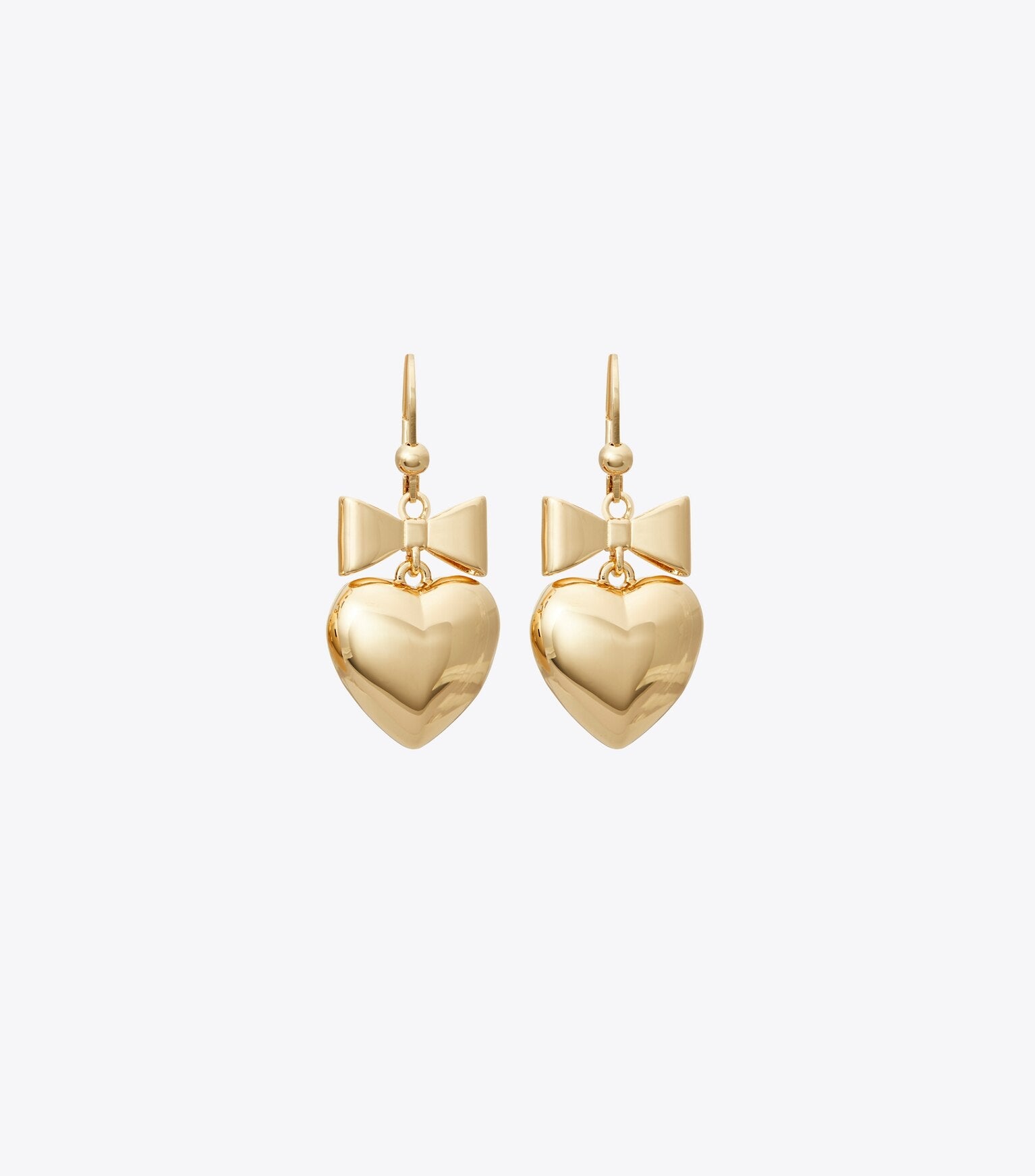 Curiosity Heart and Bow Earrings