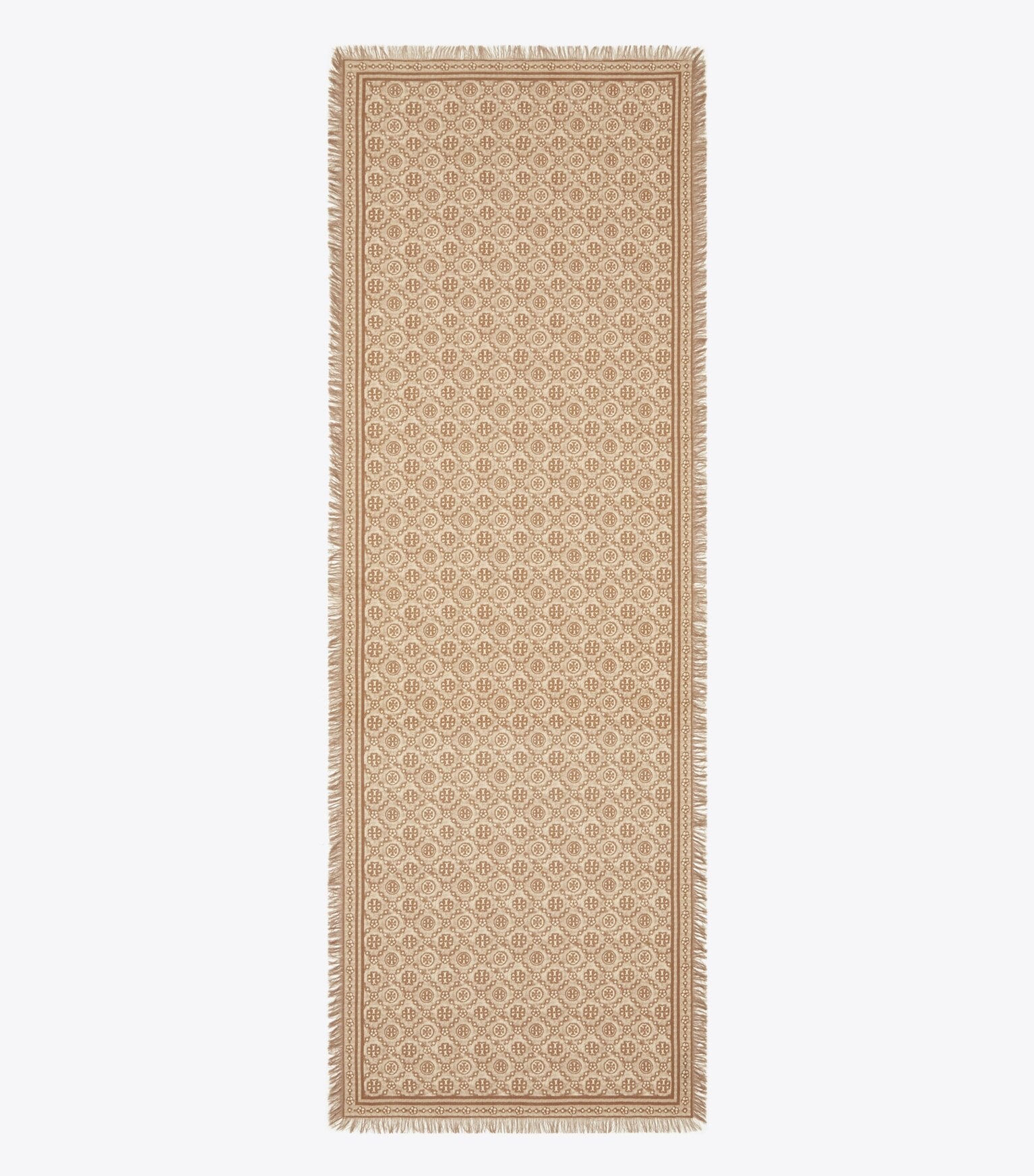 T Monogram Floral Oblong Scarf