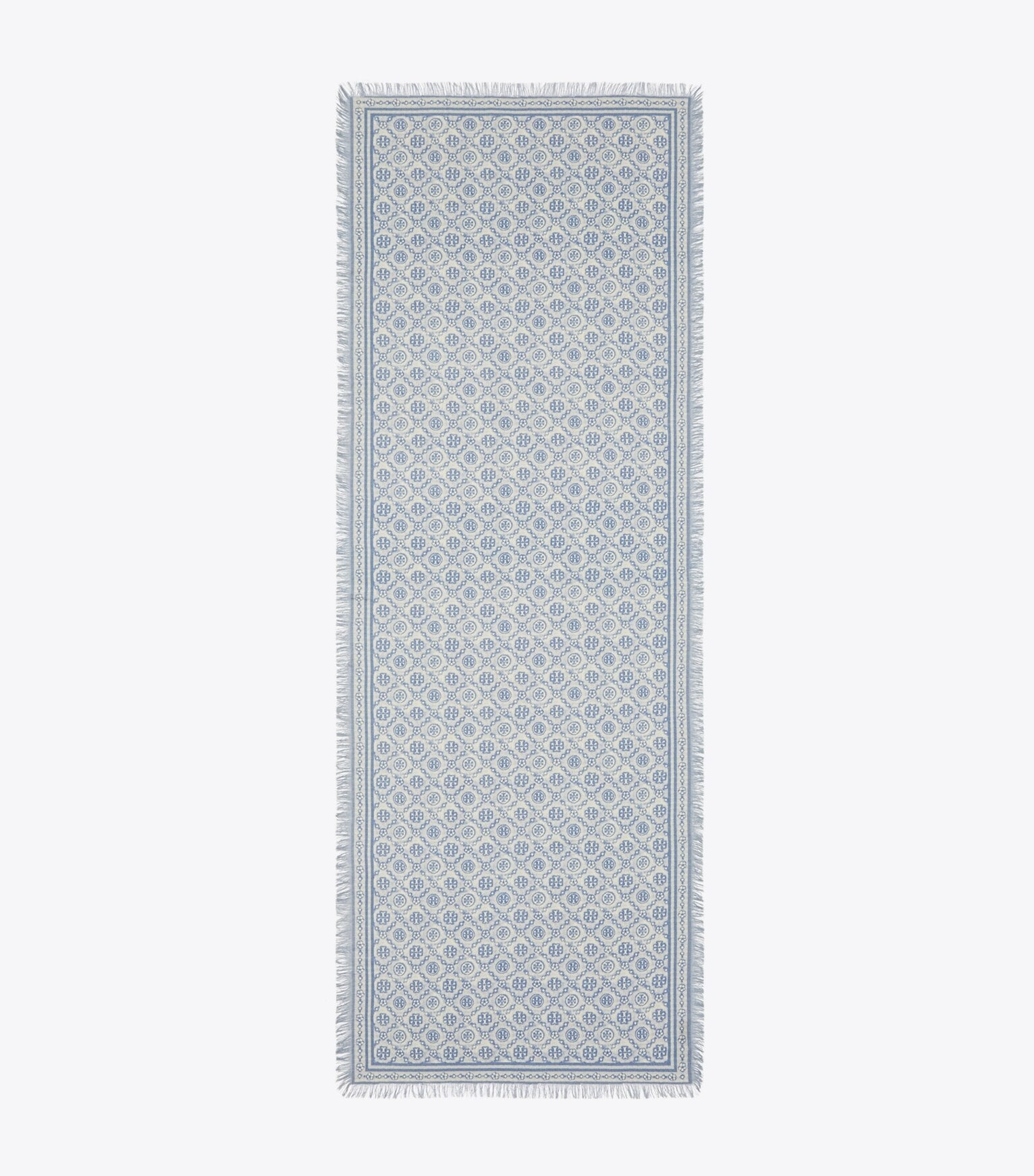 T Monogram Floral Oblong Scarf