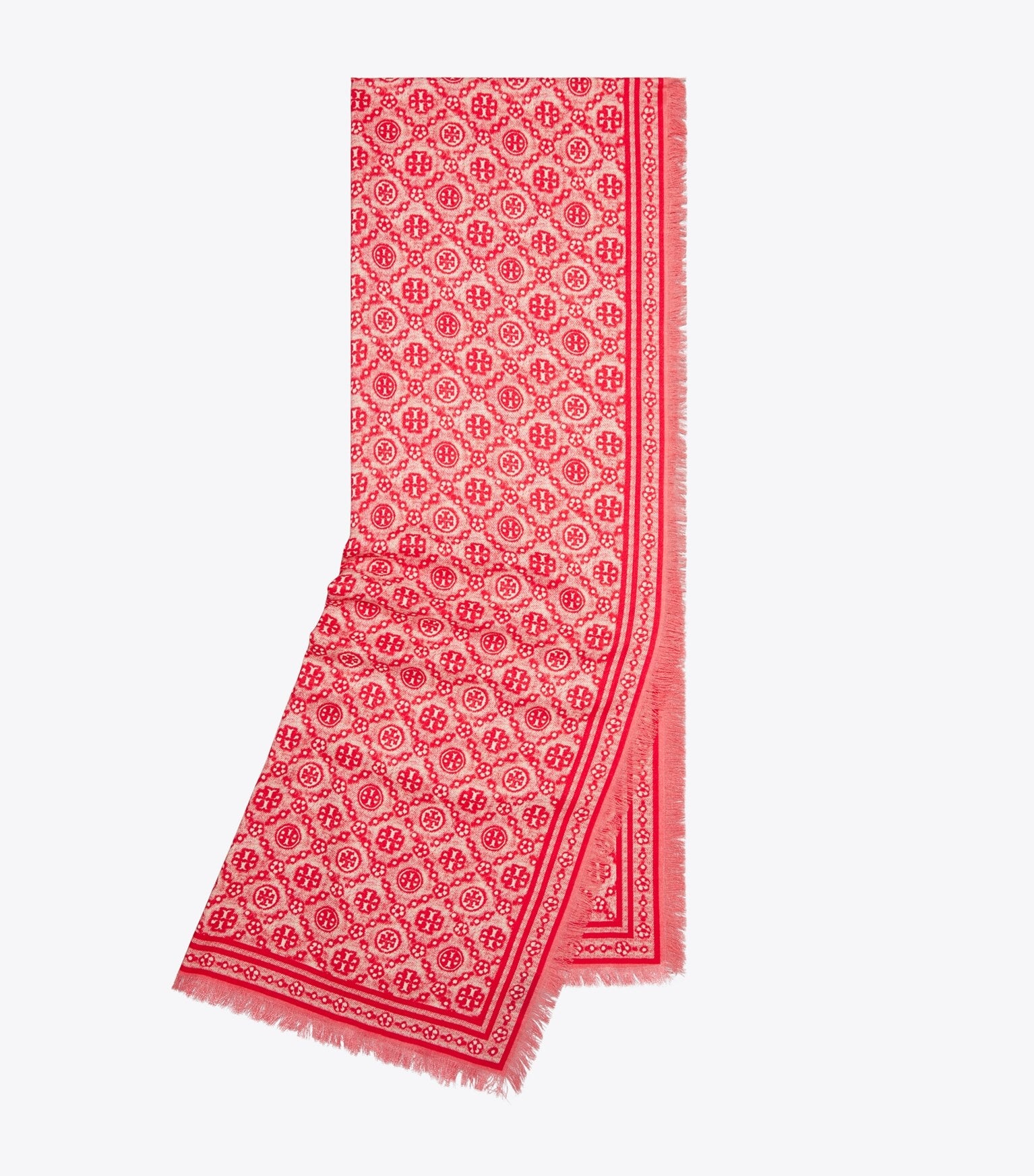 T Monogram Floral Oblong Scarf