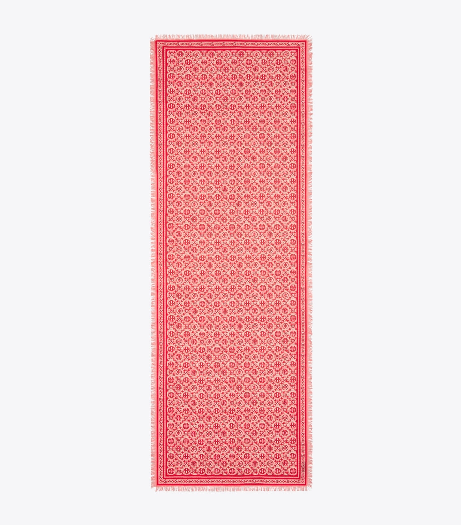 T Monogram Floral Oblong Scarf