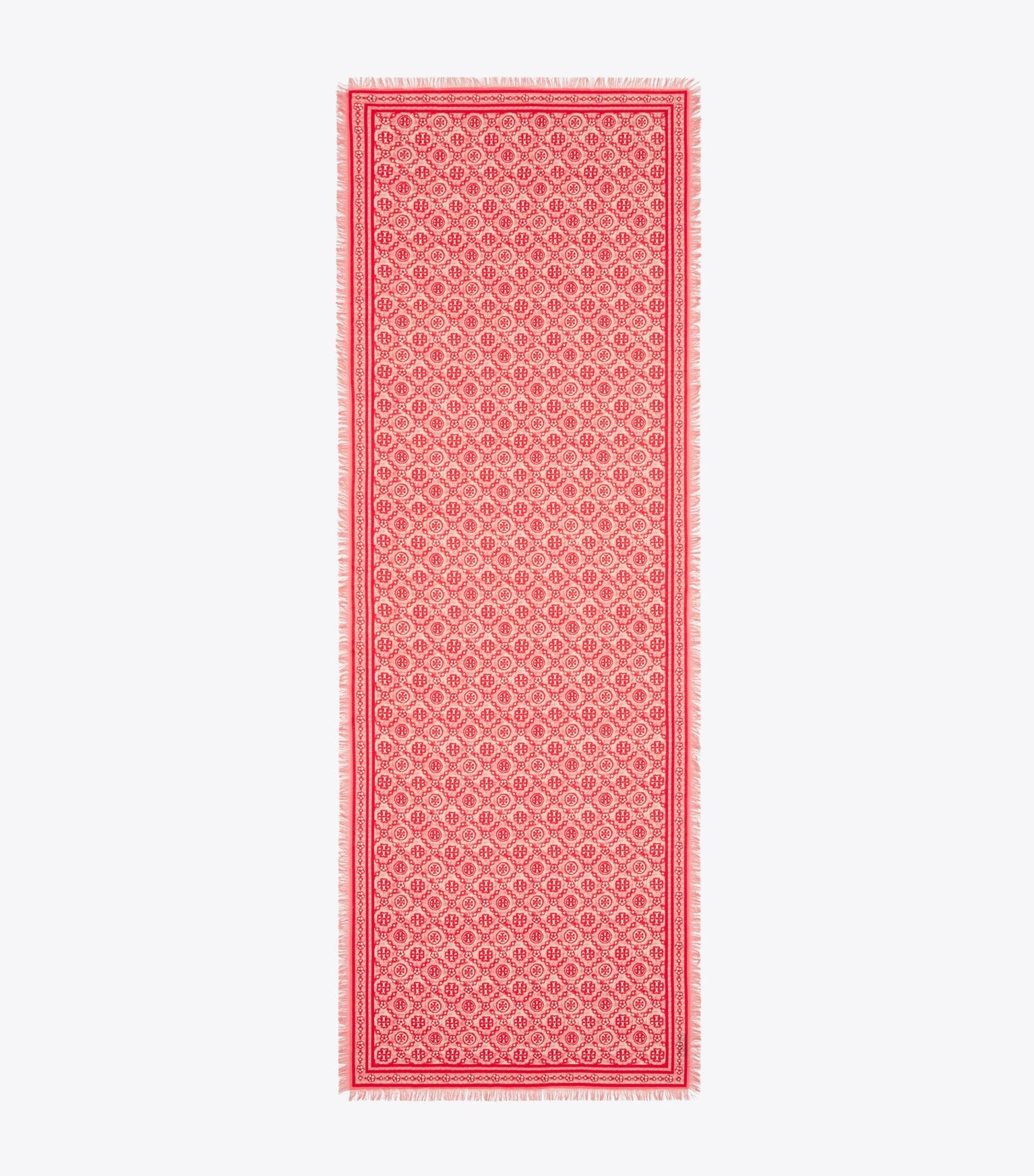 T Monogram Floral Oblong Scarf
