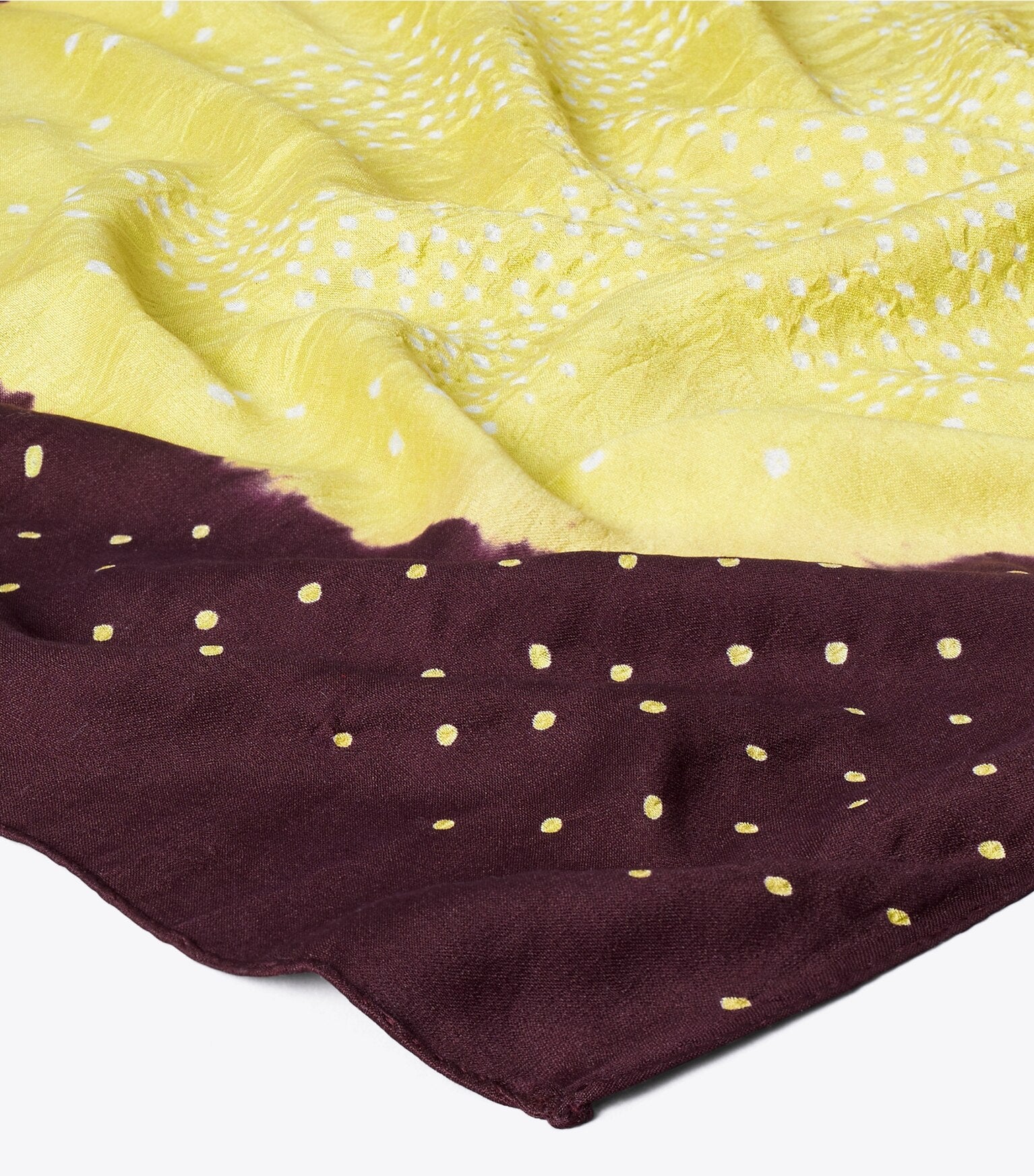 Ruched Silk Oblong Scarf
