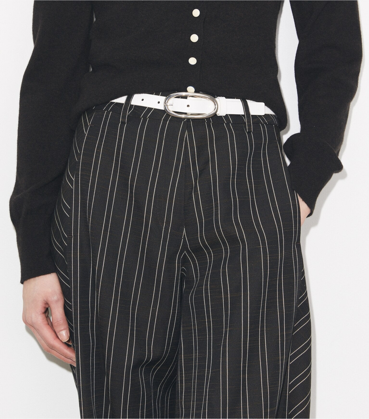 Pierced Large Buckle Belt