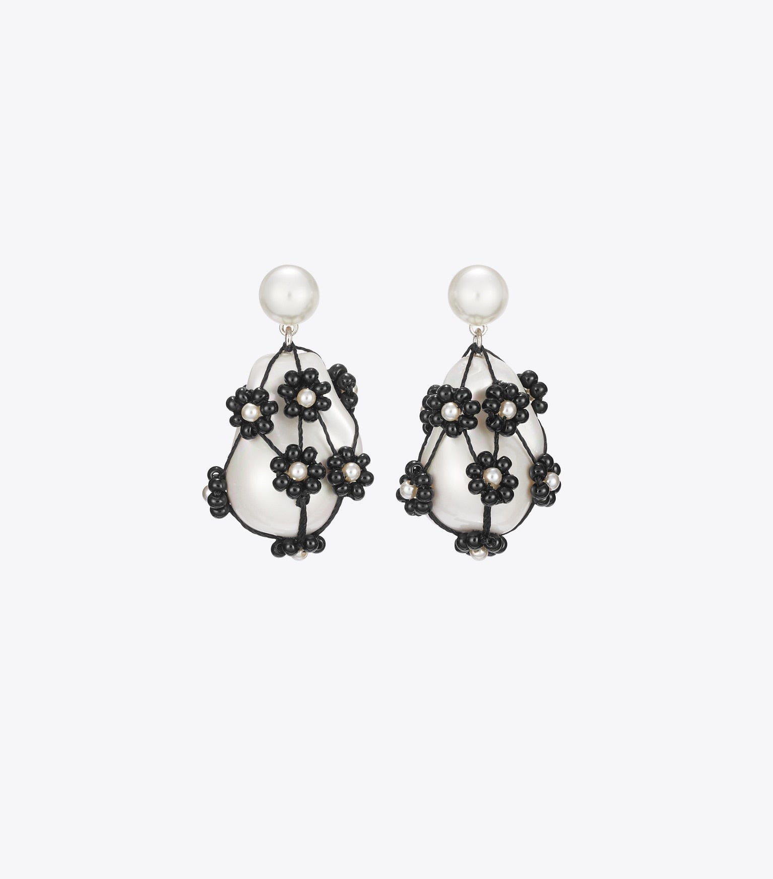 Curiosity Beaded Pearl Drop Earrings