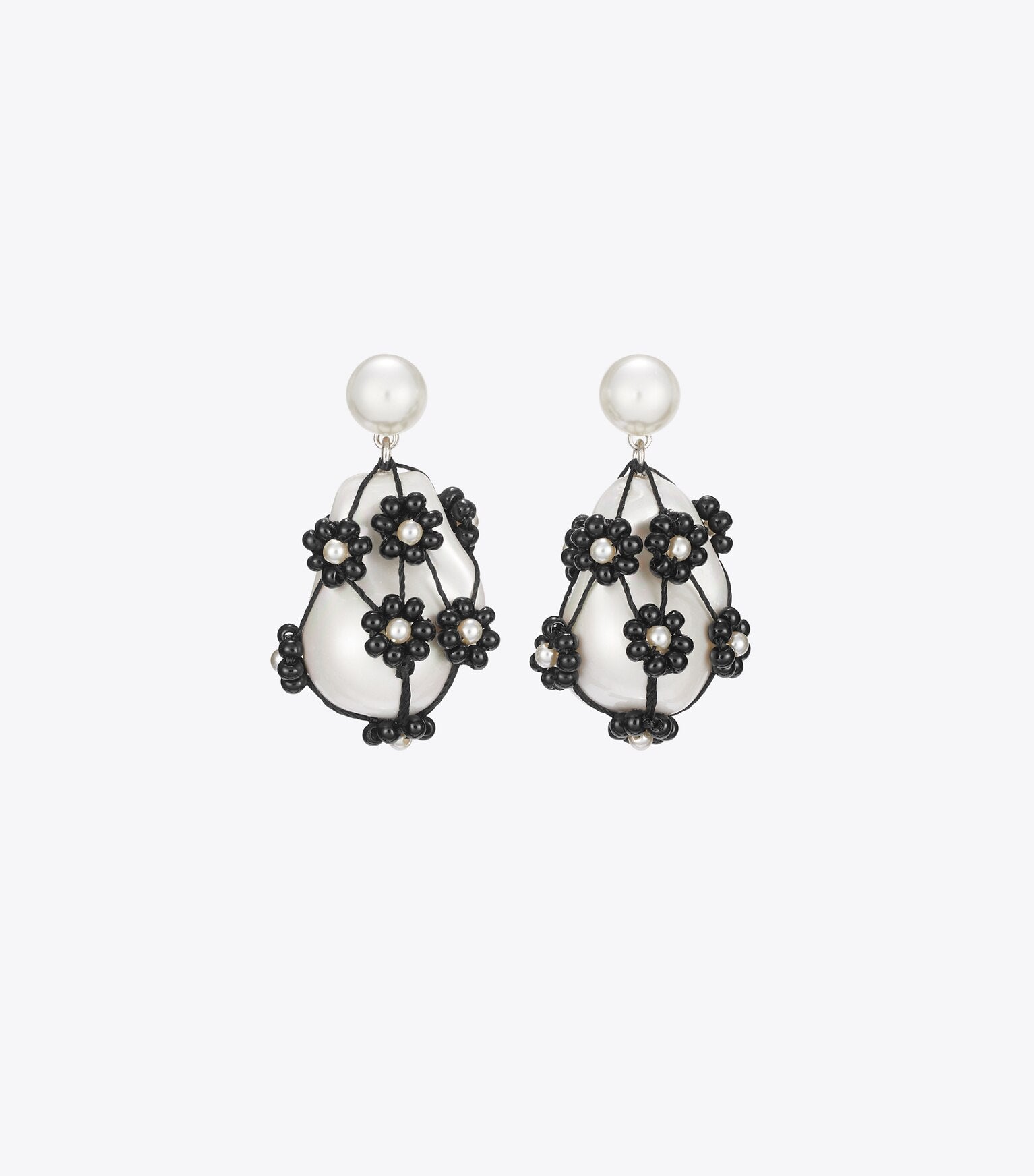 Curiosity Beaded Pearl Drop Earrings