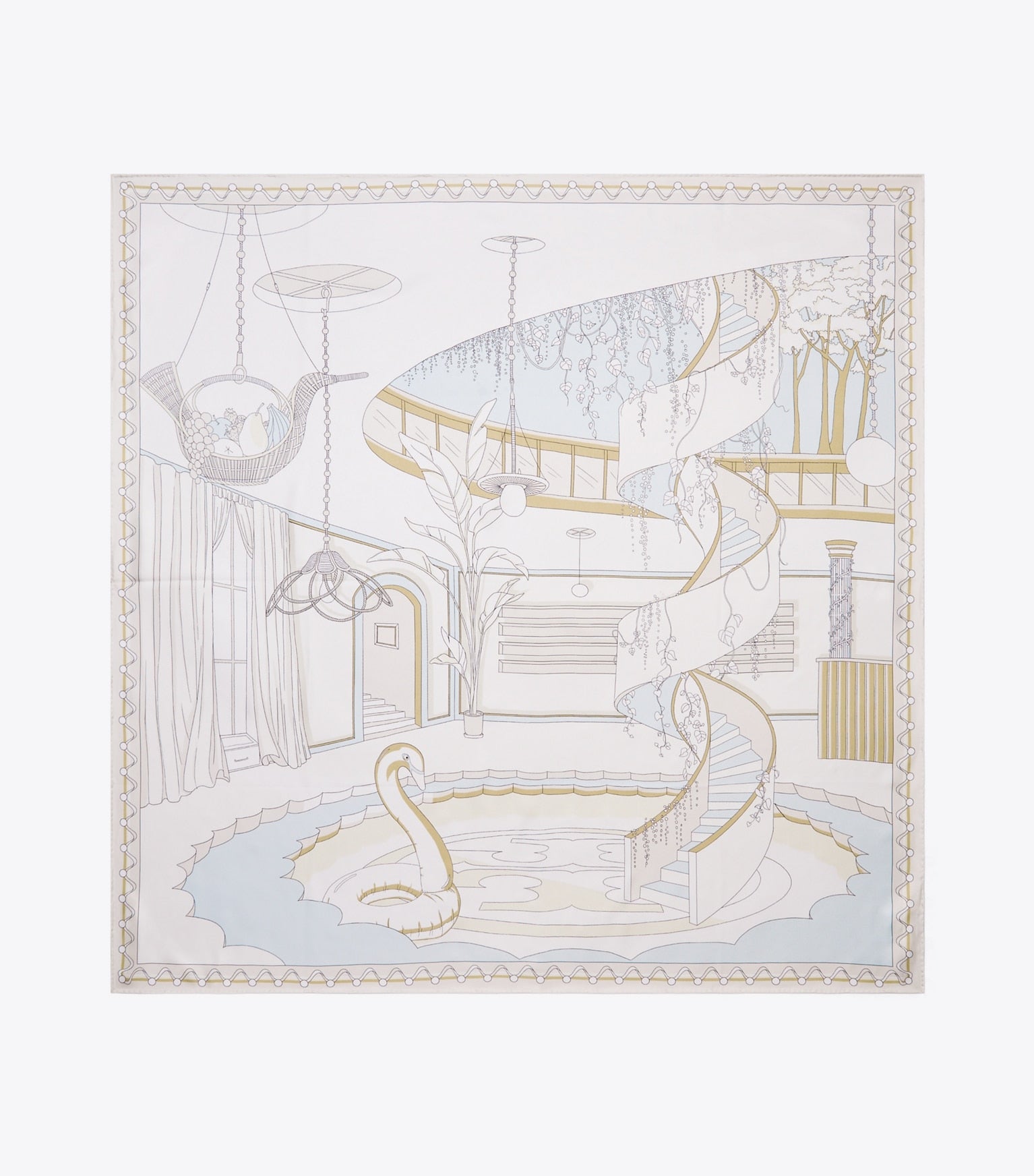 The Pool Silk Square Scarf