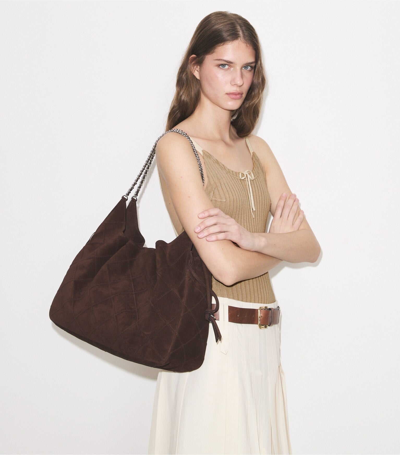 Large Fleming Suede Tote