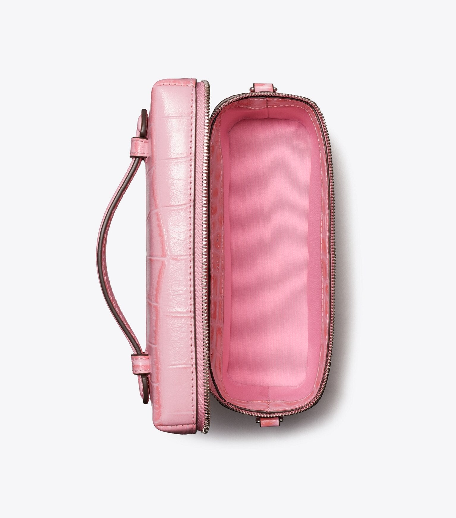 Charlie Croc-Embossed East-West Vanity Case