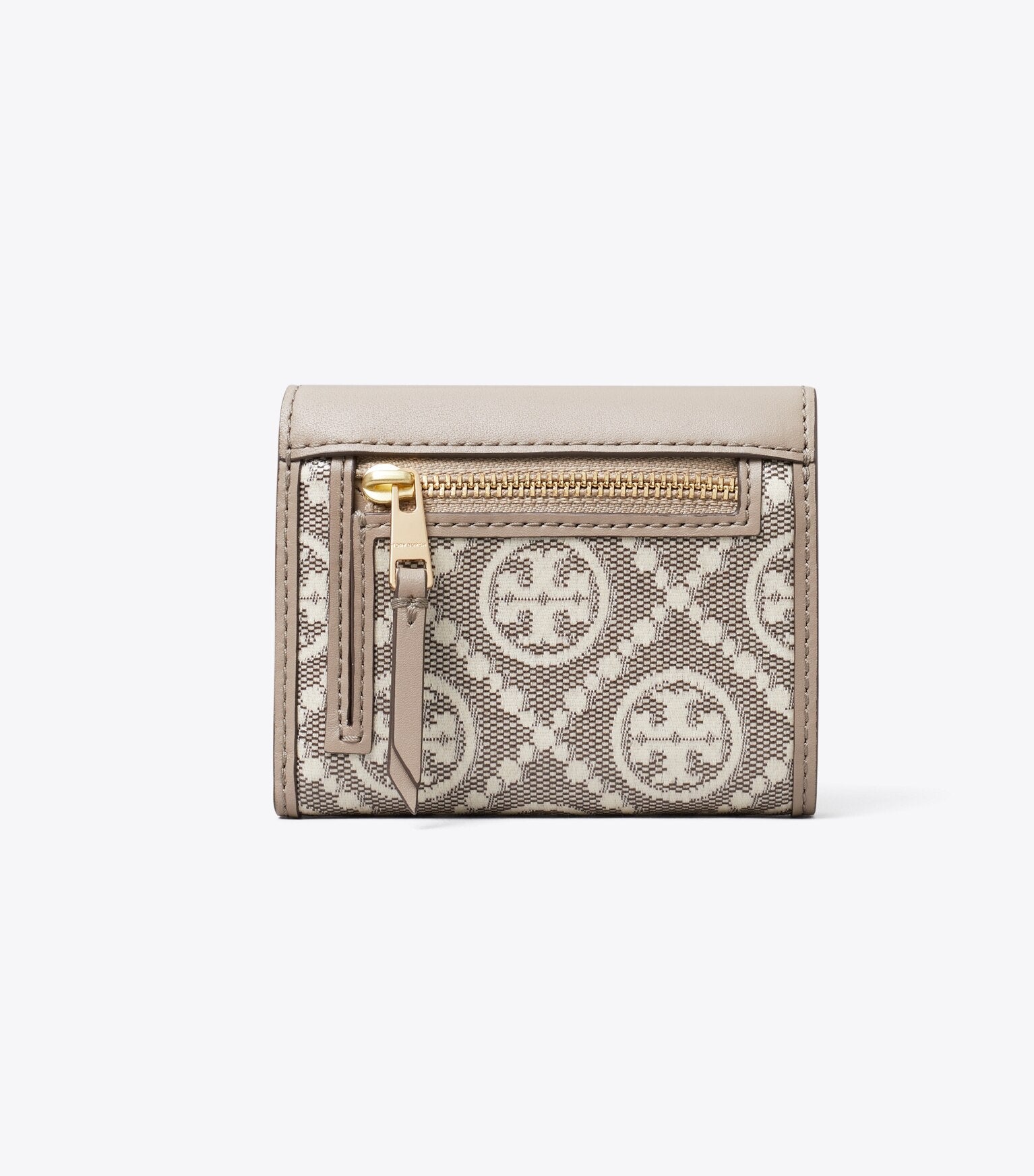 T Monogram Coated Jacquard Envelope Small Wallet