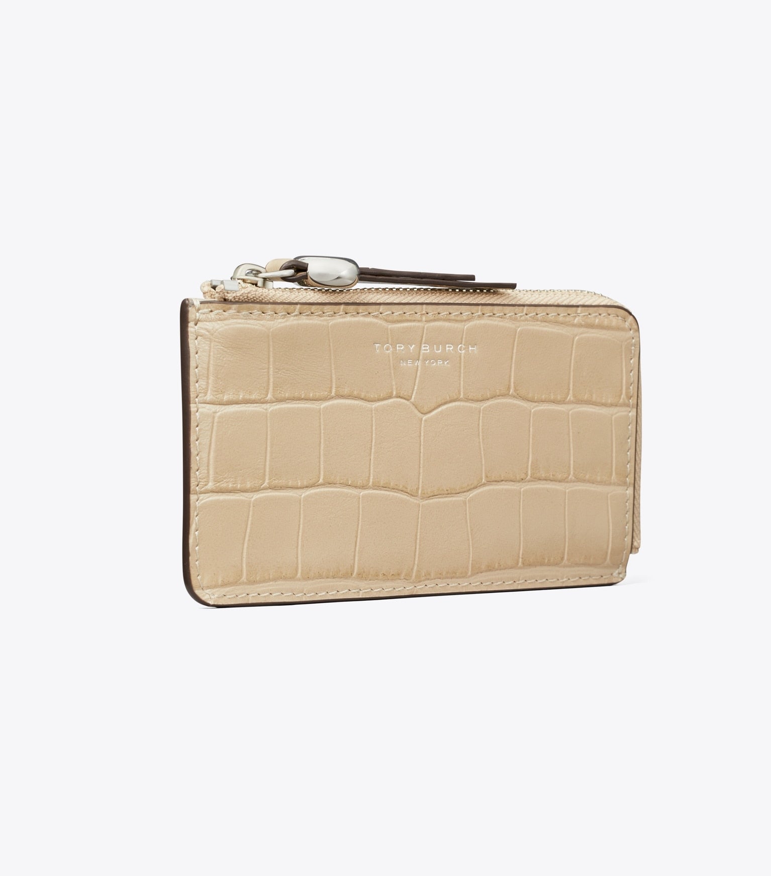 Romy Croc-Embossed Zip Card Case