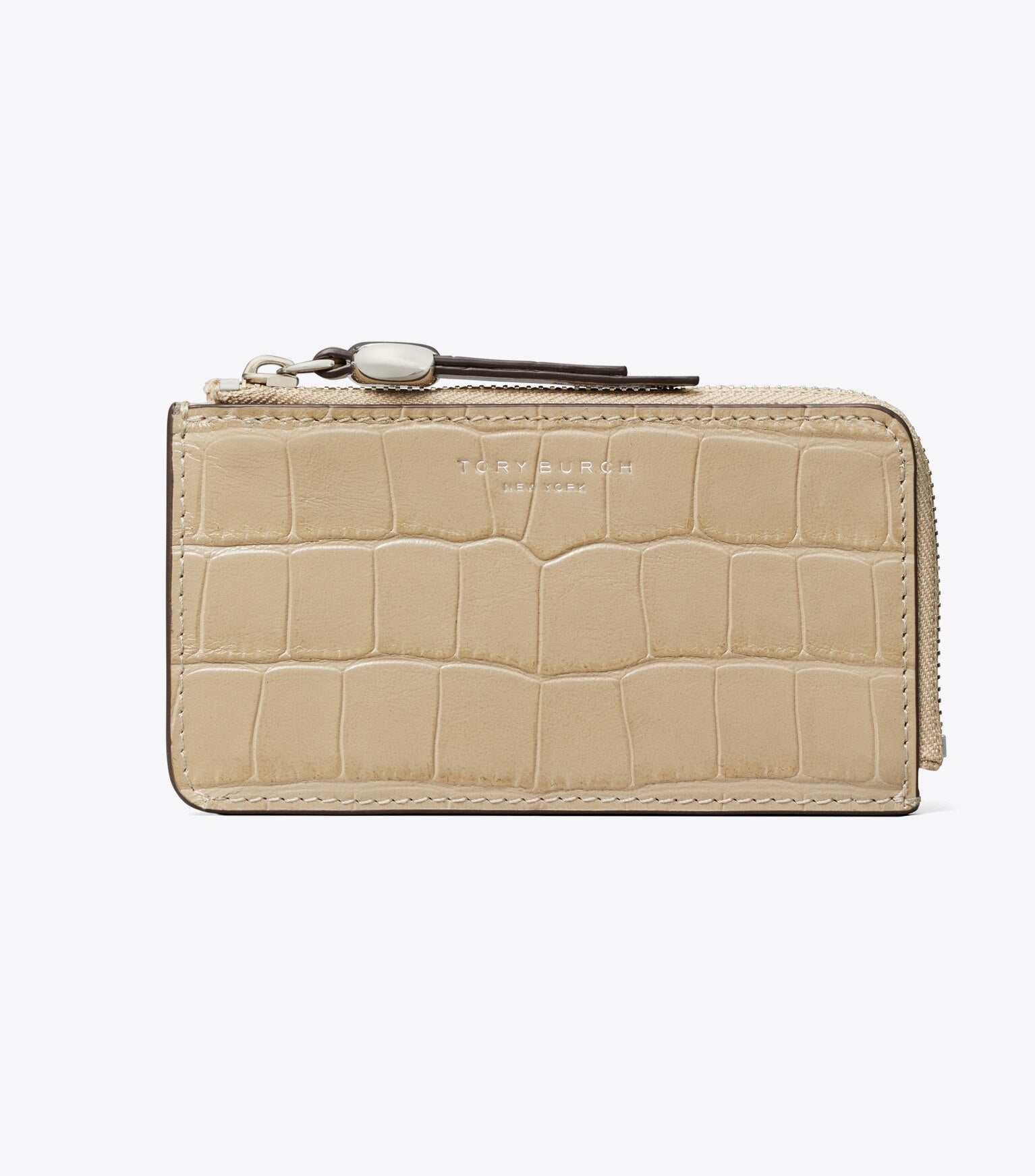 Romy Croc-Embossed Zip Card Case