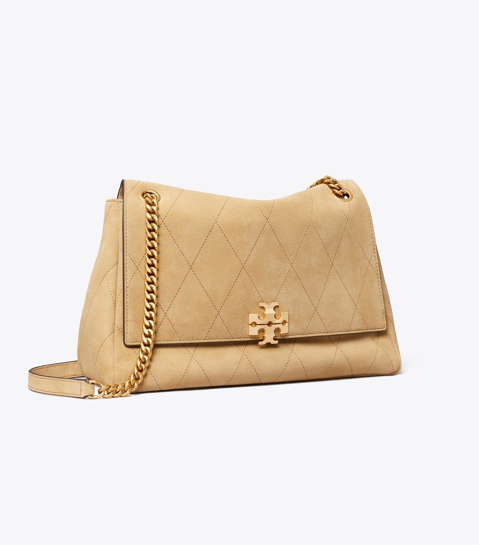 Charlie Quilted Suede Shoulder Bag