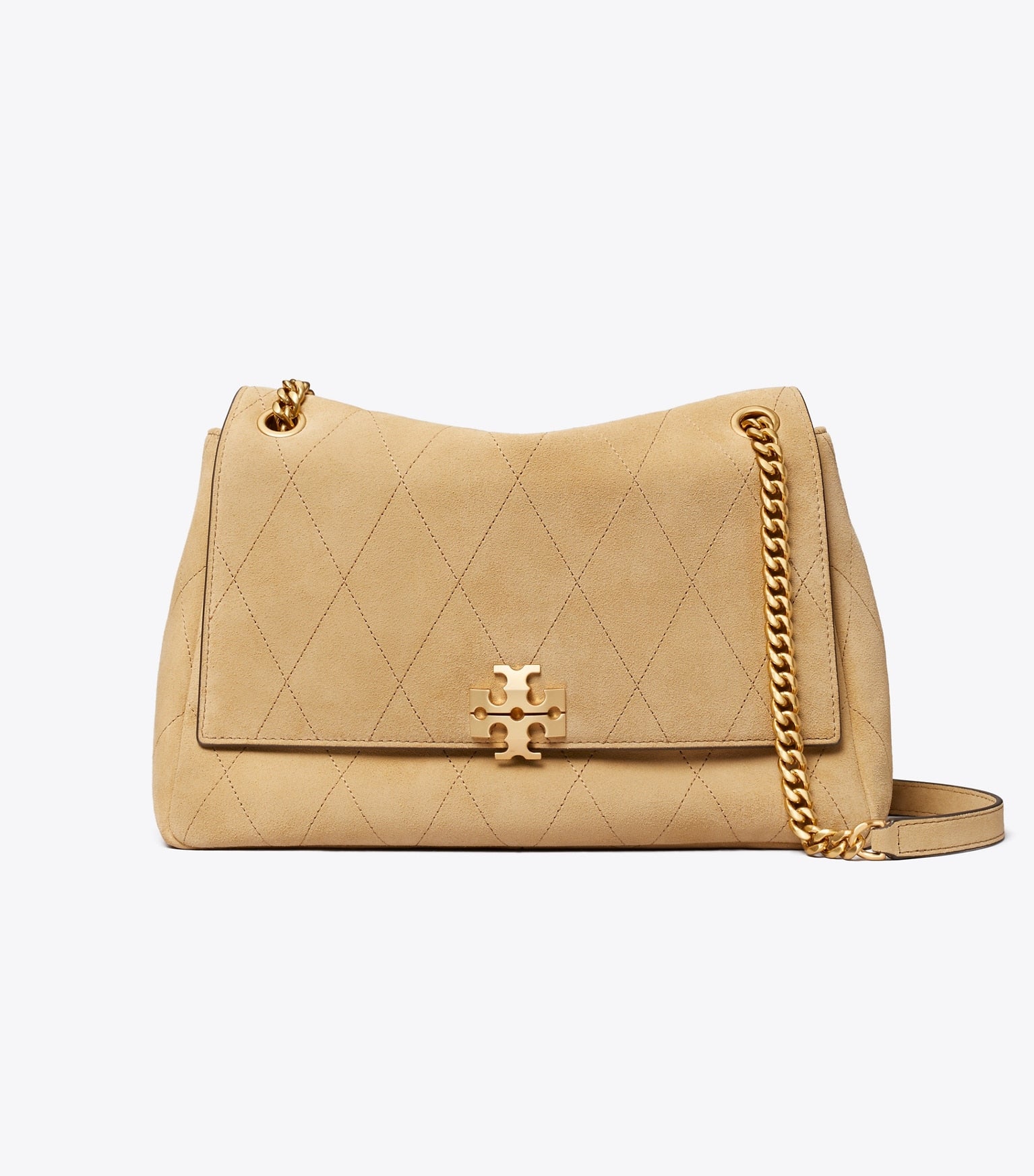 Charlie Quilted Suede Shoulder Bag