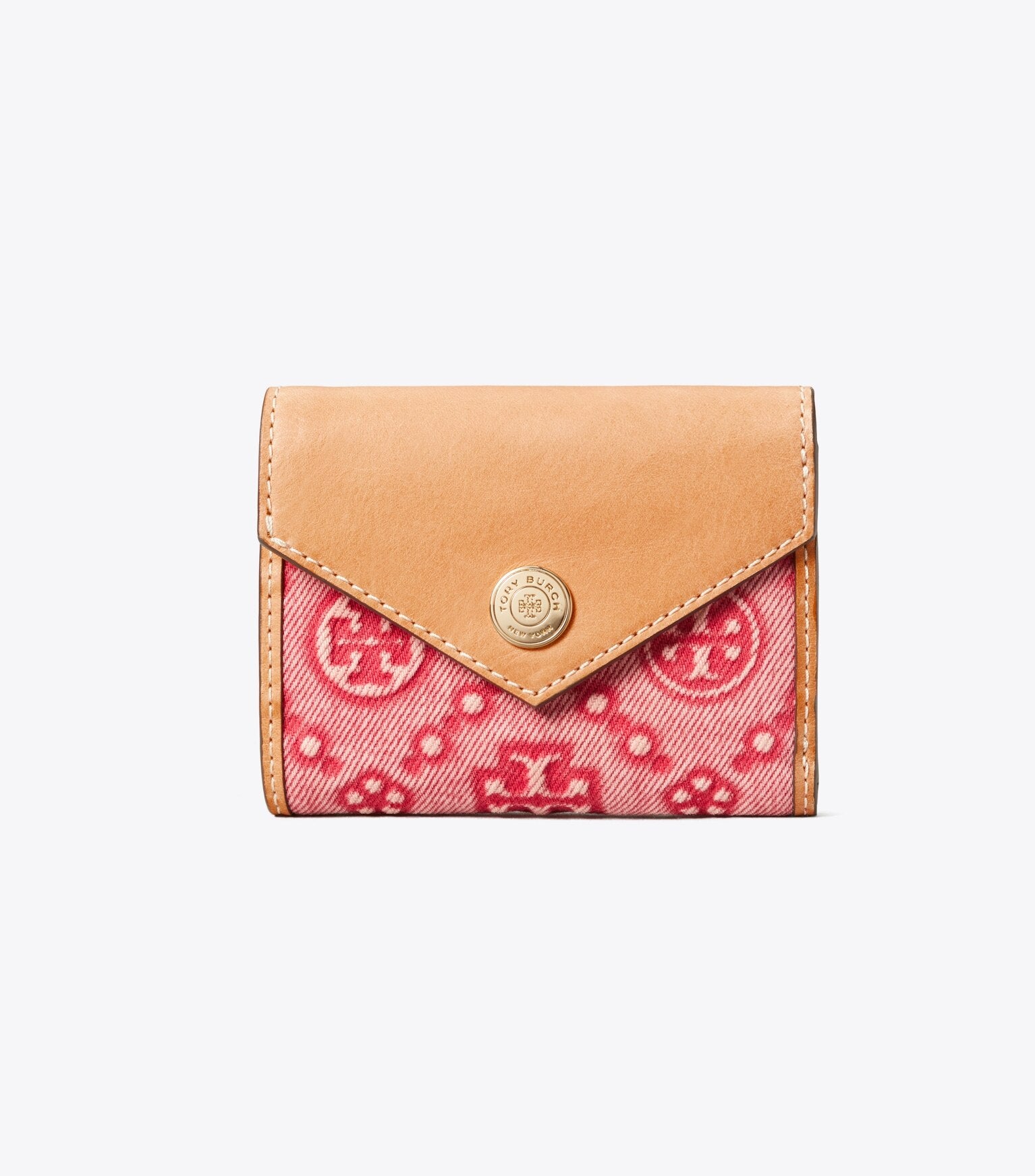 T Monogram Denim Small Wallet