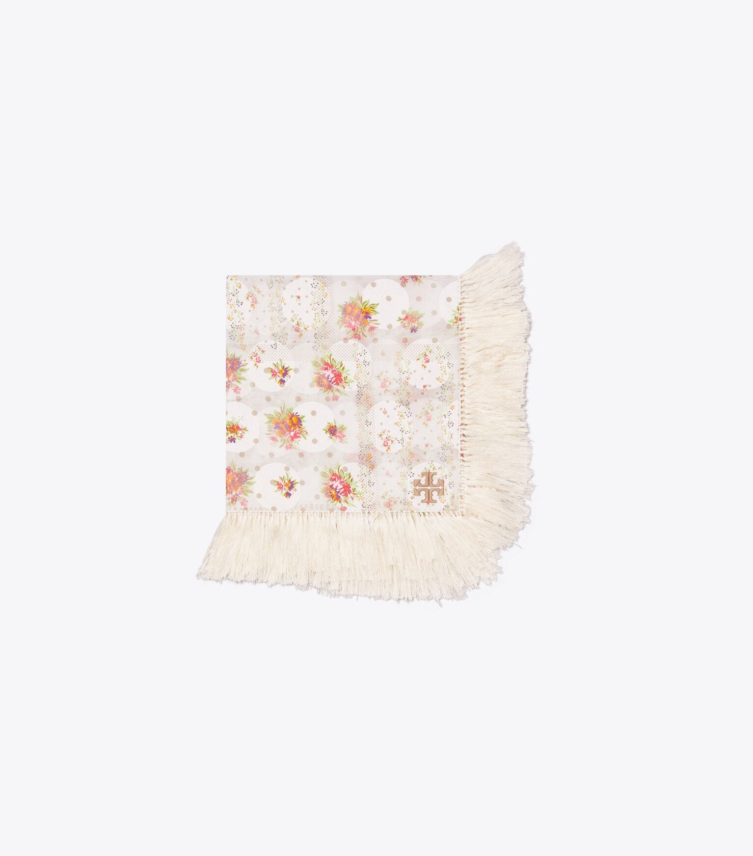 Polka Dot Floral Patchwork Fringe Neckerchief