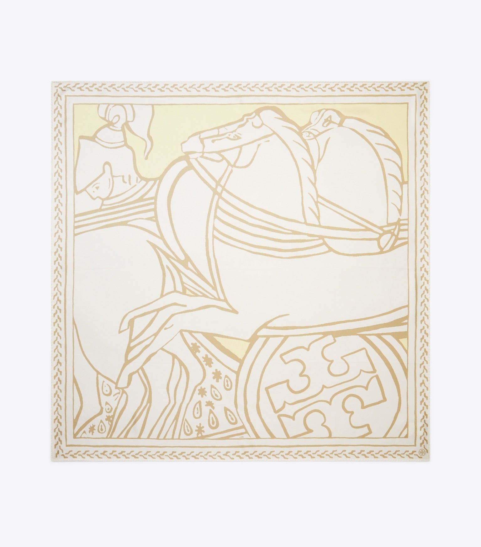 Trocadero Horses Silk Square Scarf