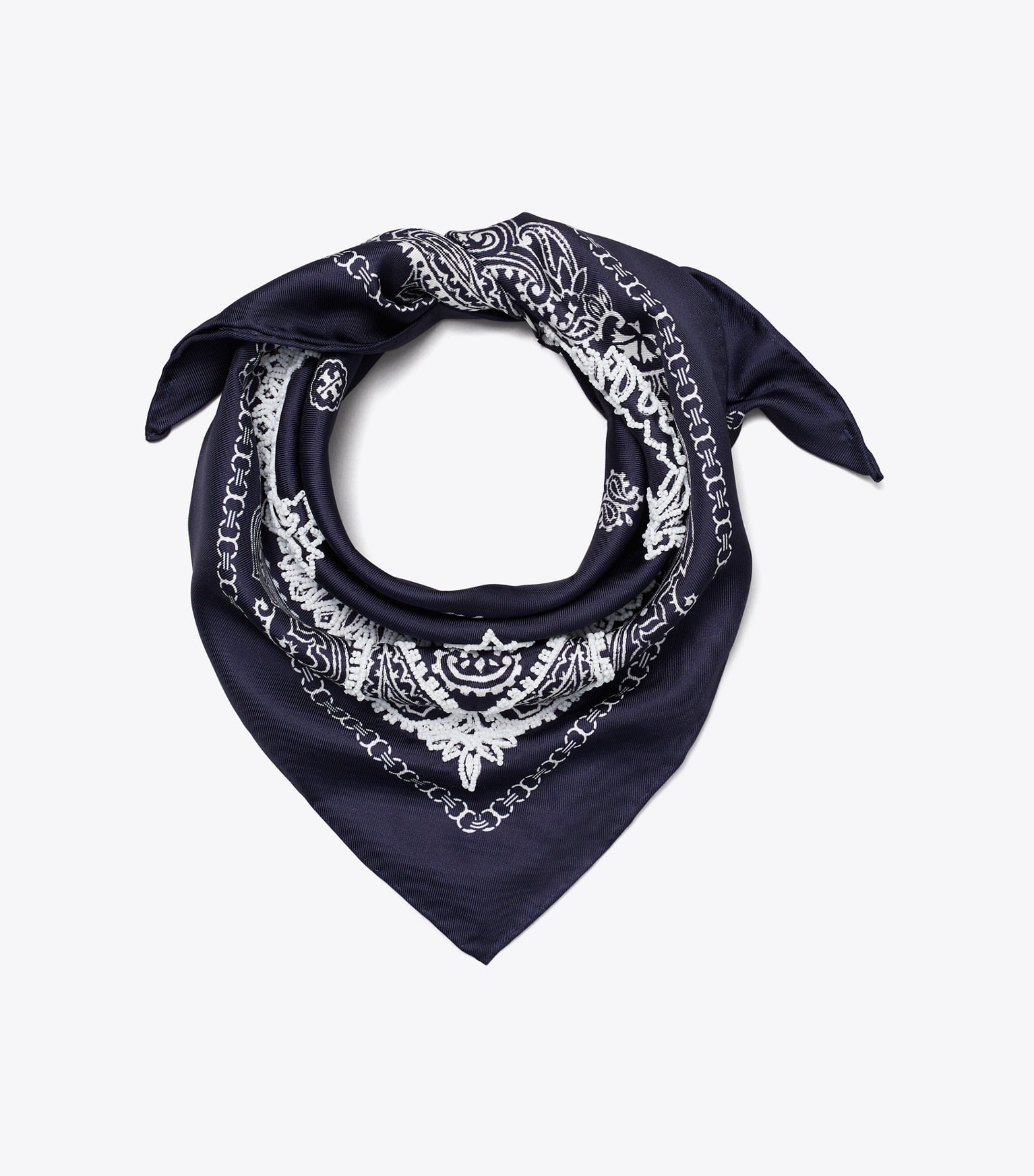 Beaded Bandana Triangle Scarf