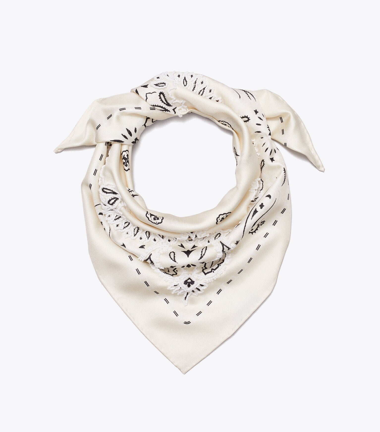 Beaded Bandana Triangle Scarf