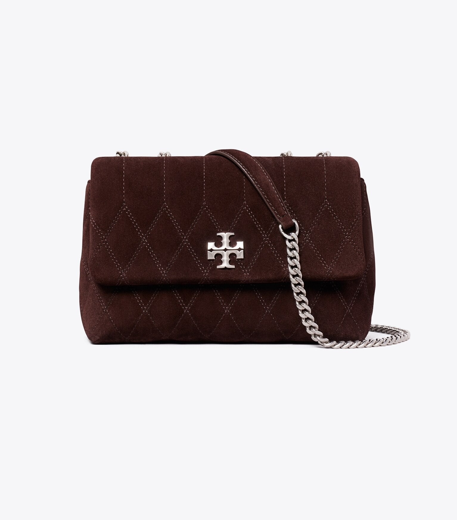 Small Kira Quilt Suede Shoulder Bag