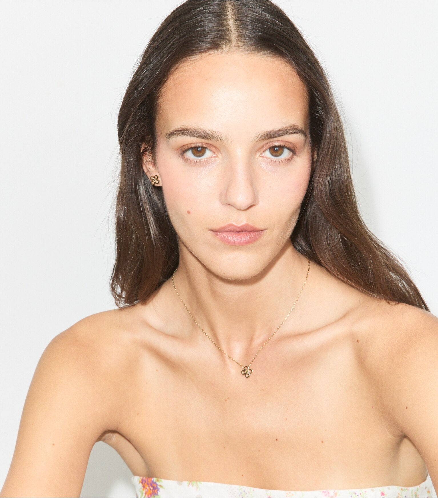 Forget Me Not Clover Pendant Necklace
