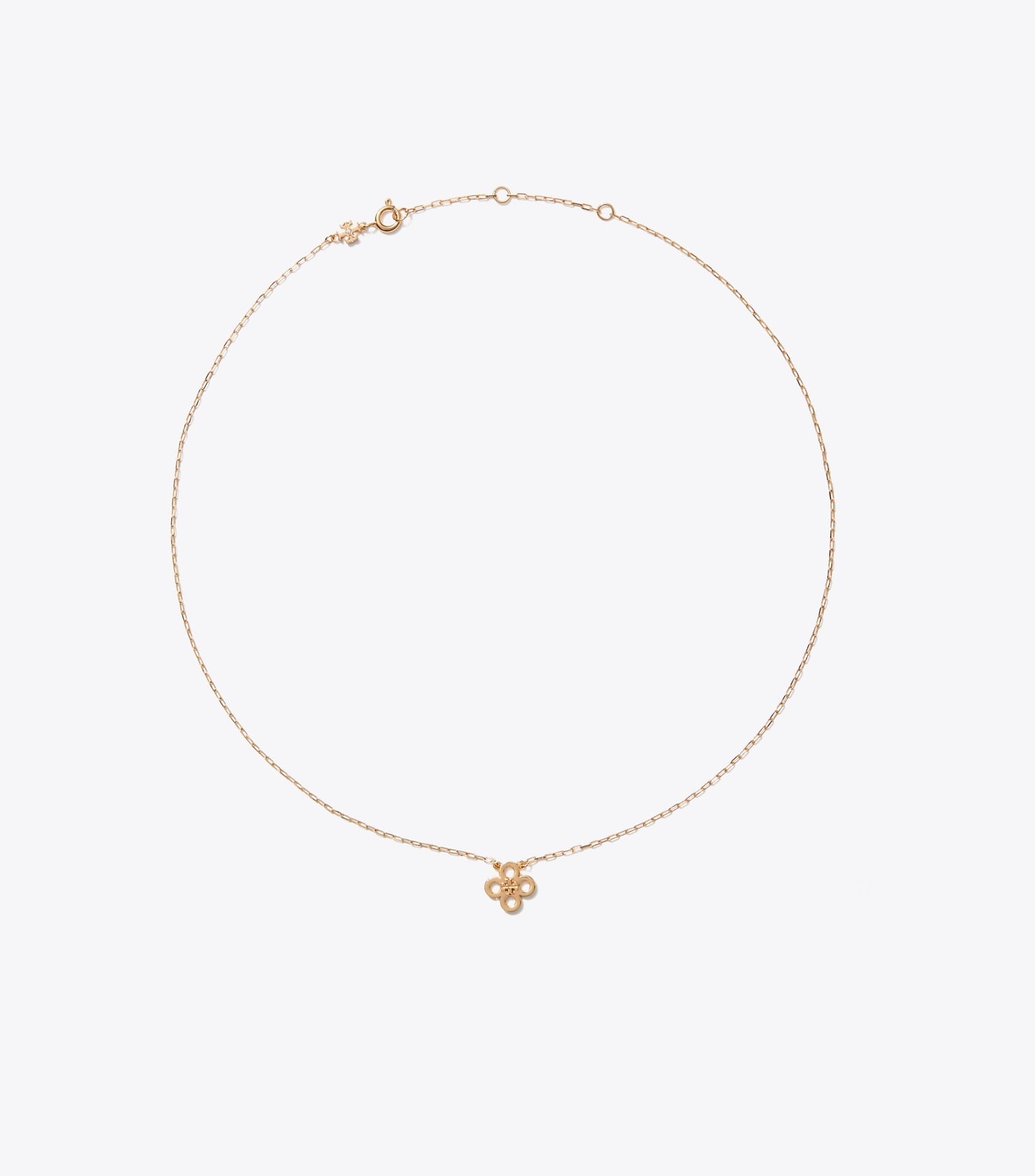 Forget Me Not Clover Pendant Necklace