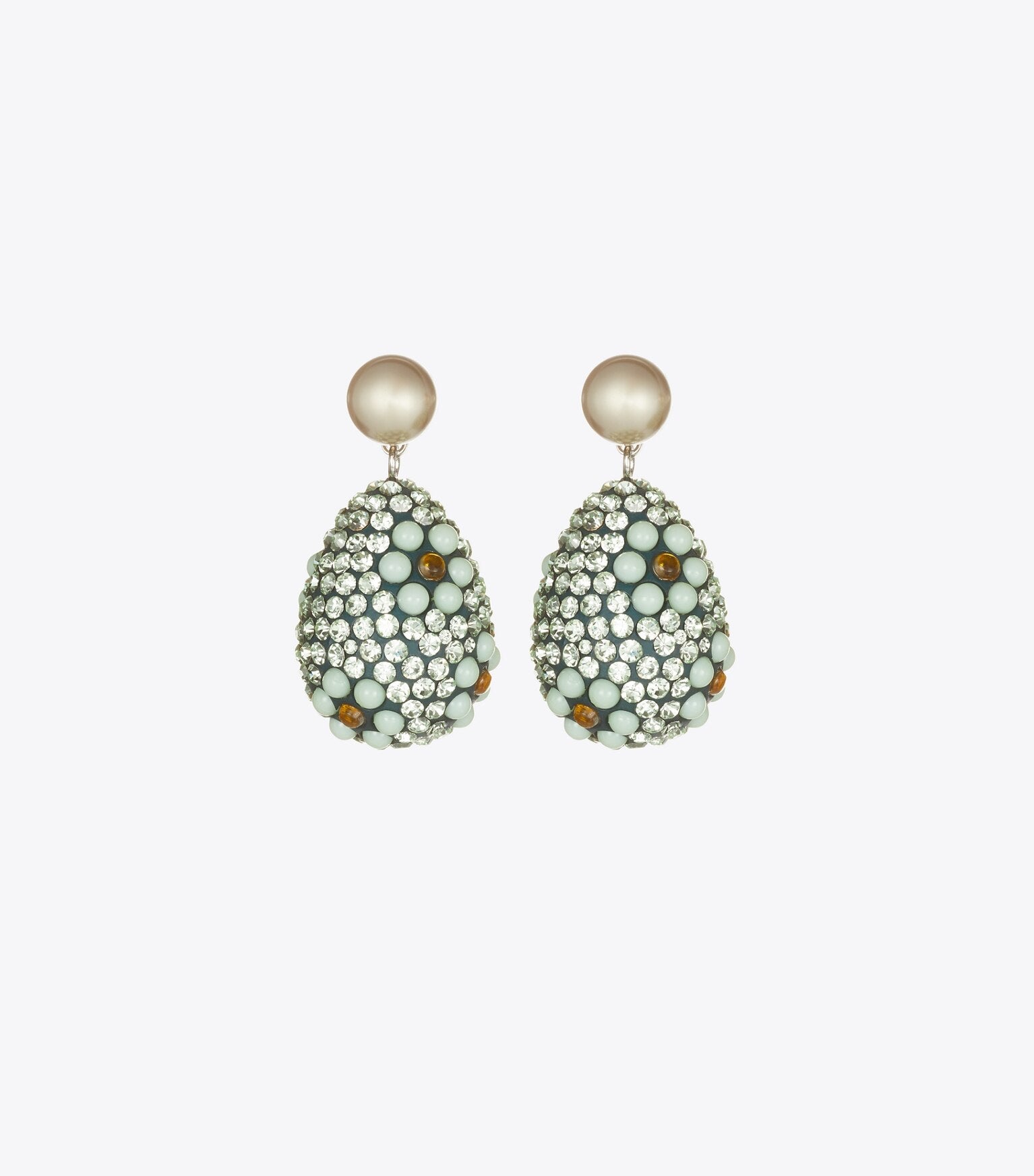 Curiosity Crystal Pearl Drop Earrings