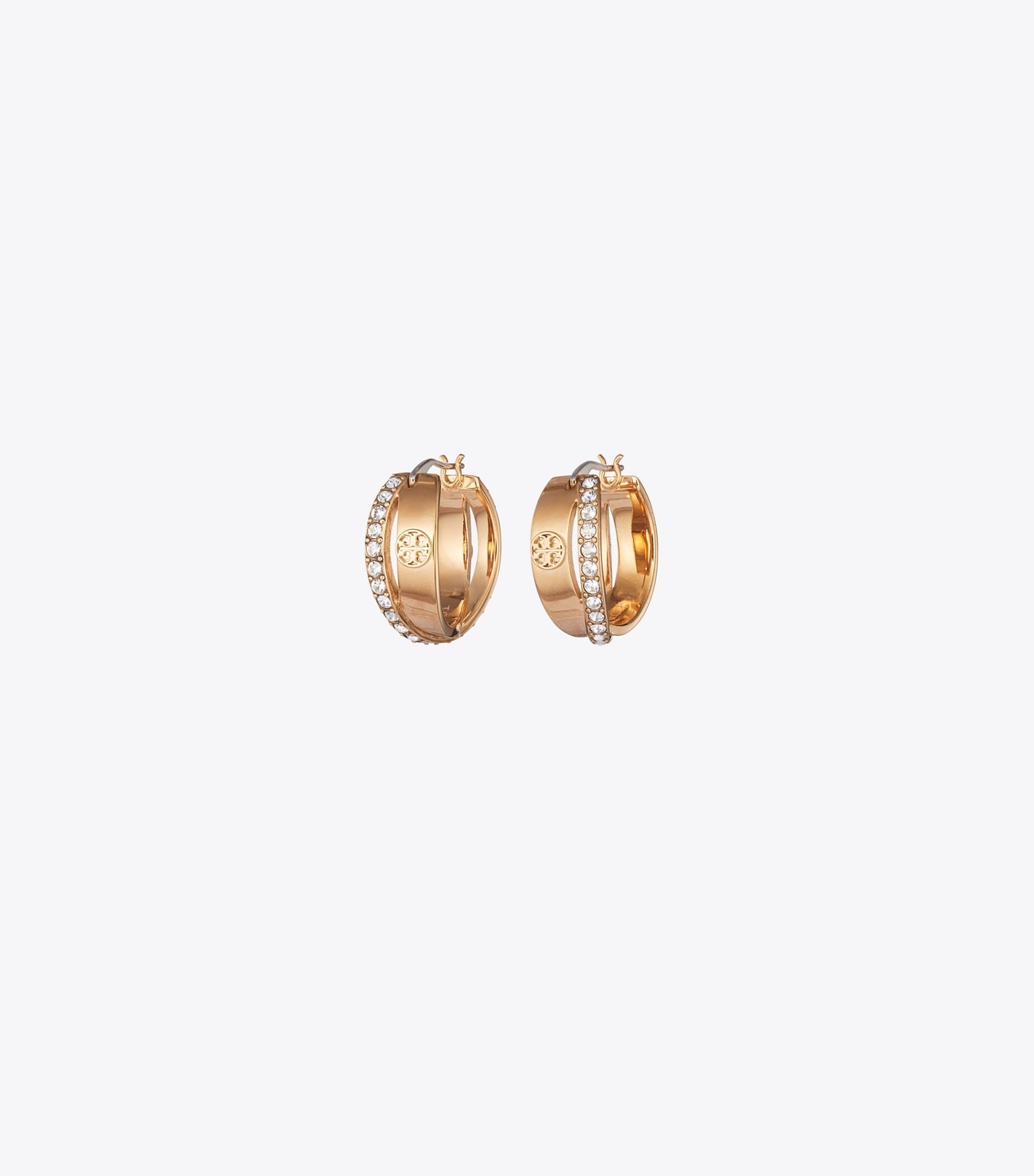 Icon Pavé Double Hoop Earring