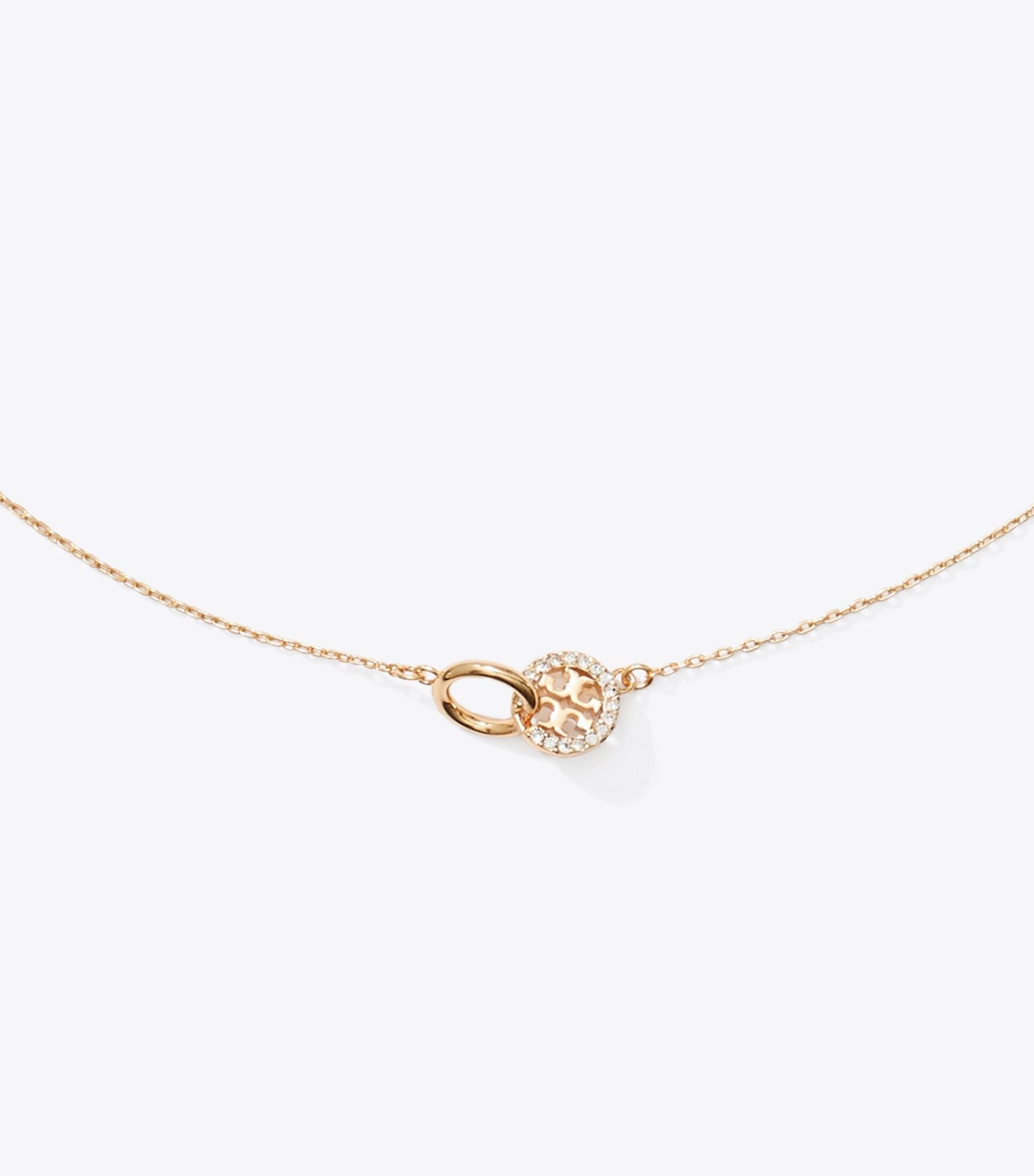 Icon Pavé Interlocking Necklace