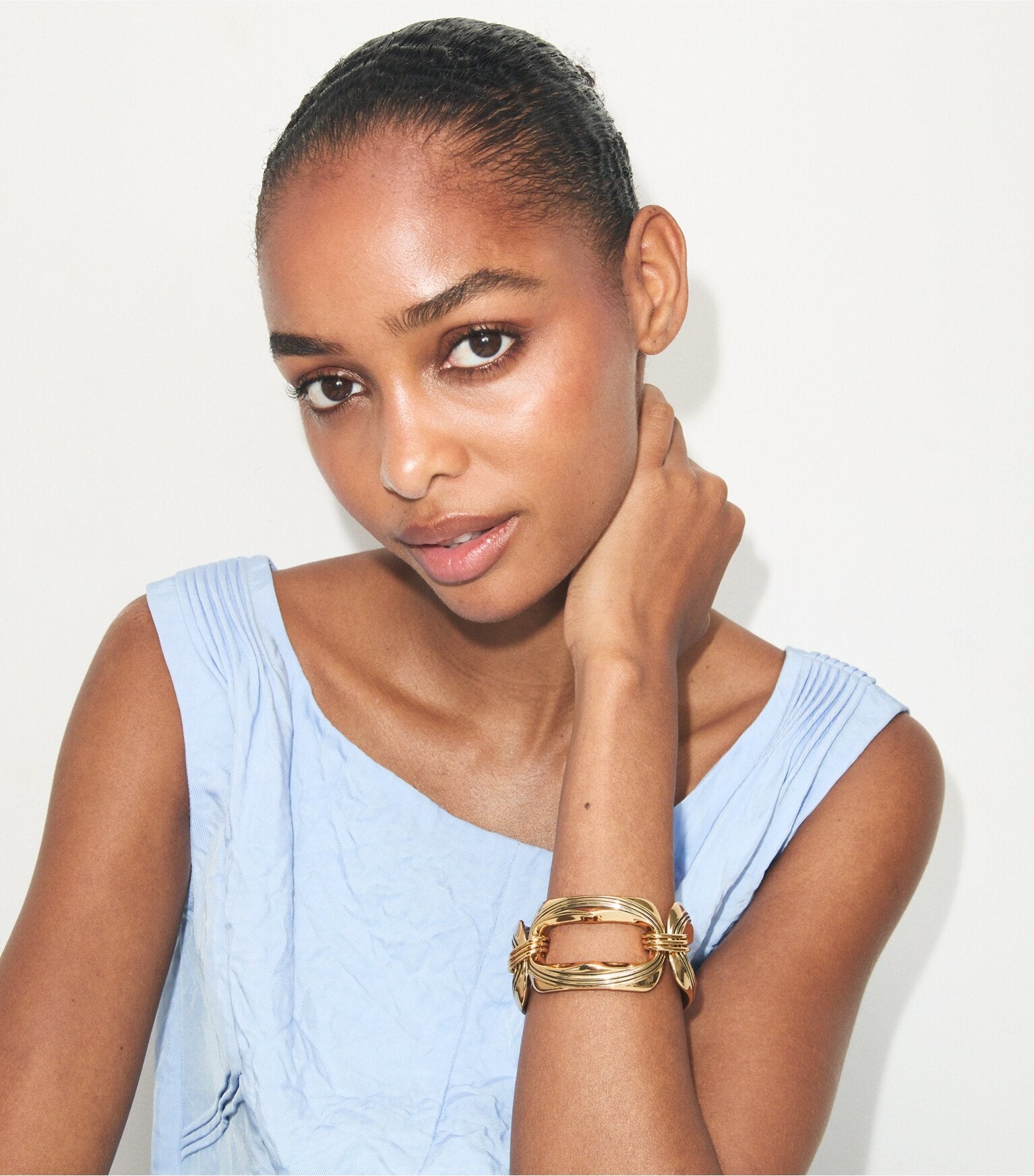 Runway Carved Metal Bracelet