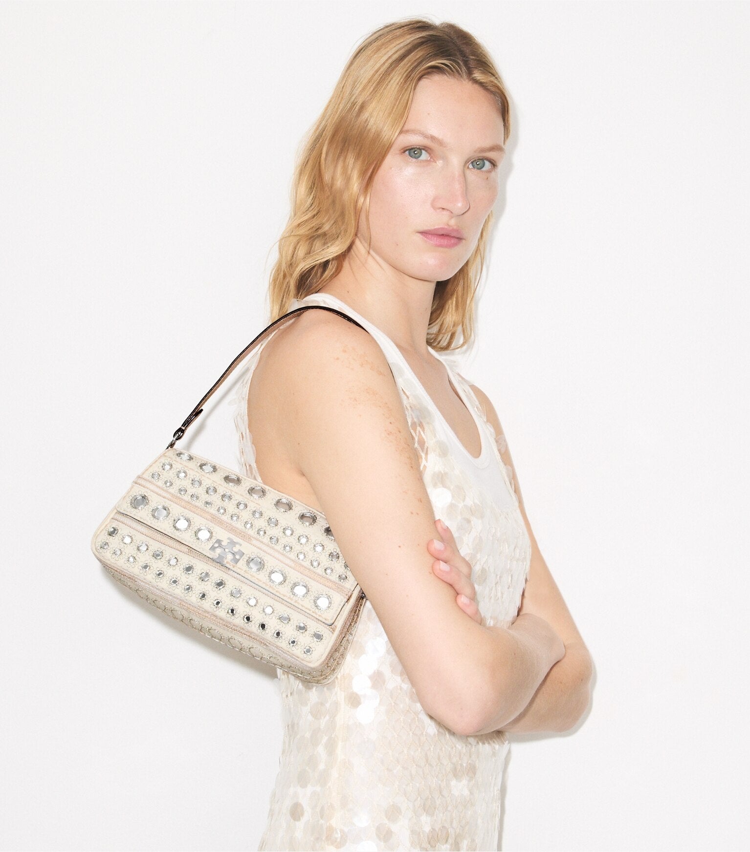 Small Charlie Embellished Shoulder Bag