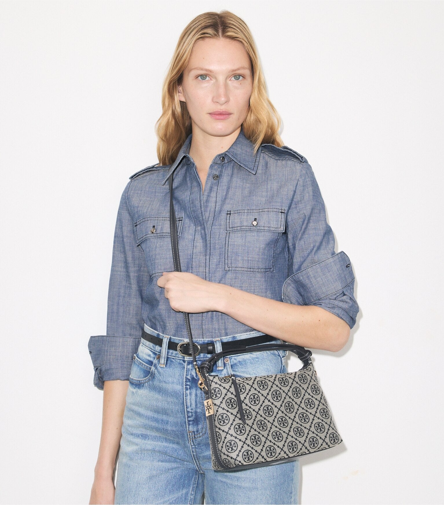 T Monogram Mellow Shoulder Bag