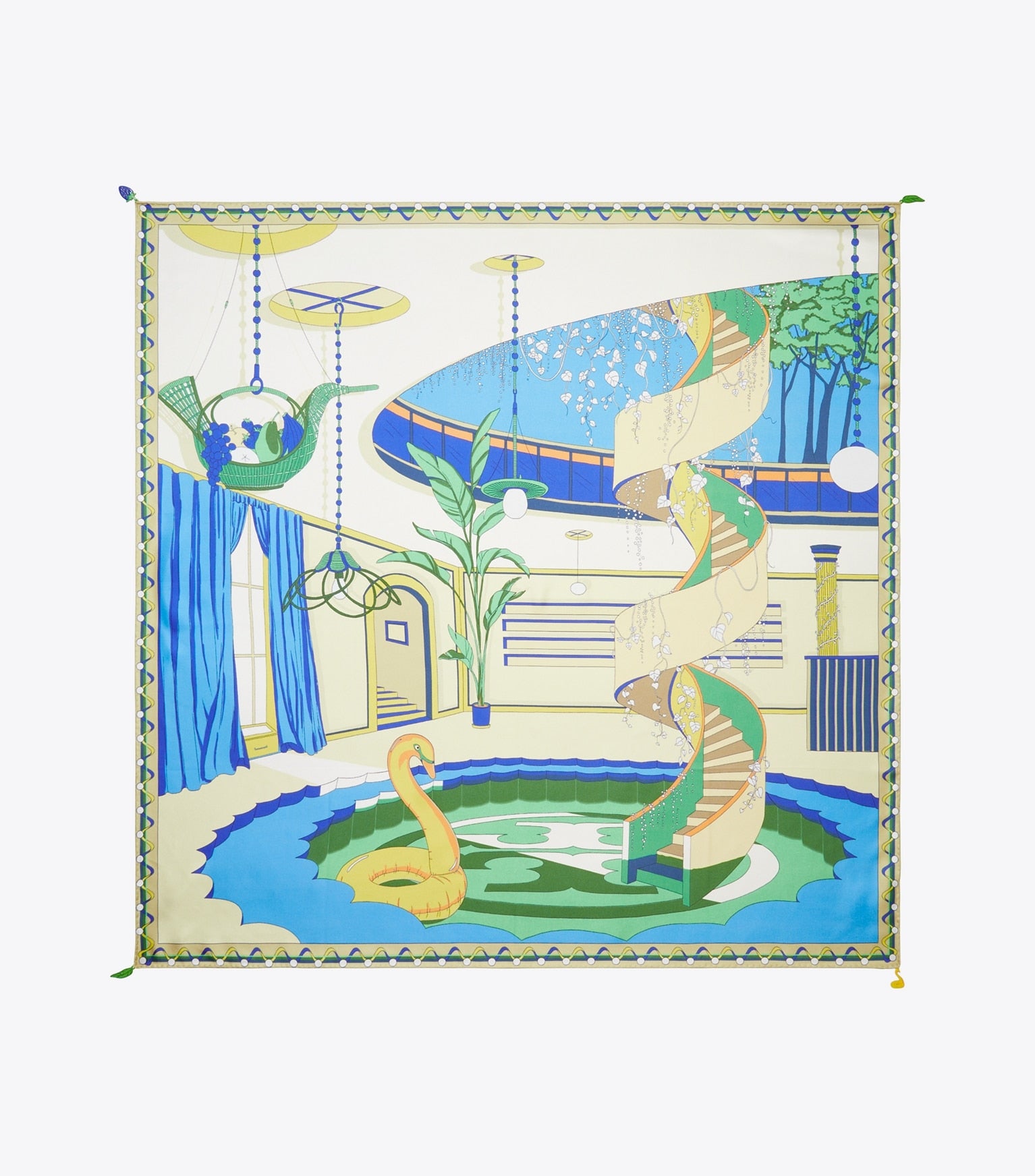 The Pool Silk Square Scarf