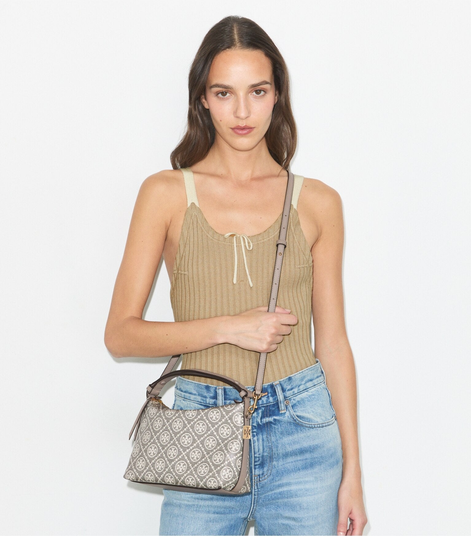 T Monogram Mellow Shoulder Bag