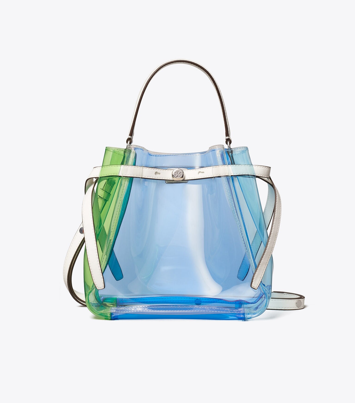 Romy Color-Block Clear Bucket Bag