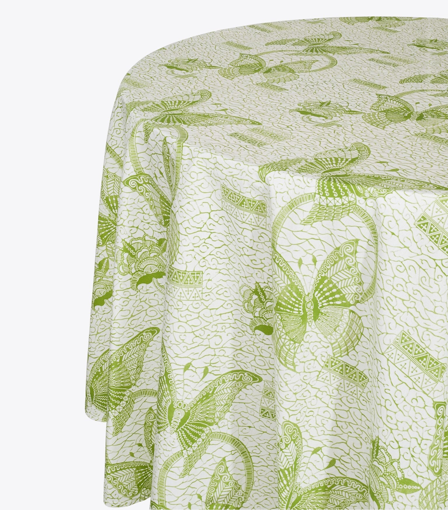 Butterfly Batik Round Tablecloth, 108"