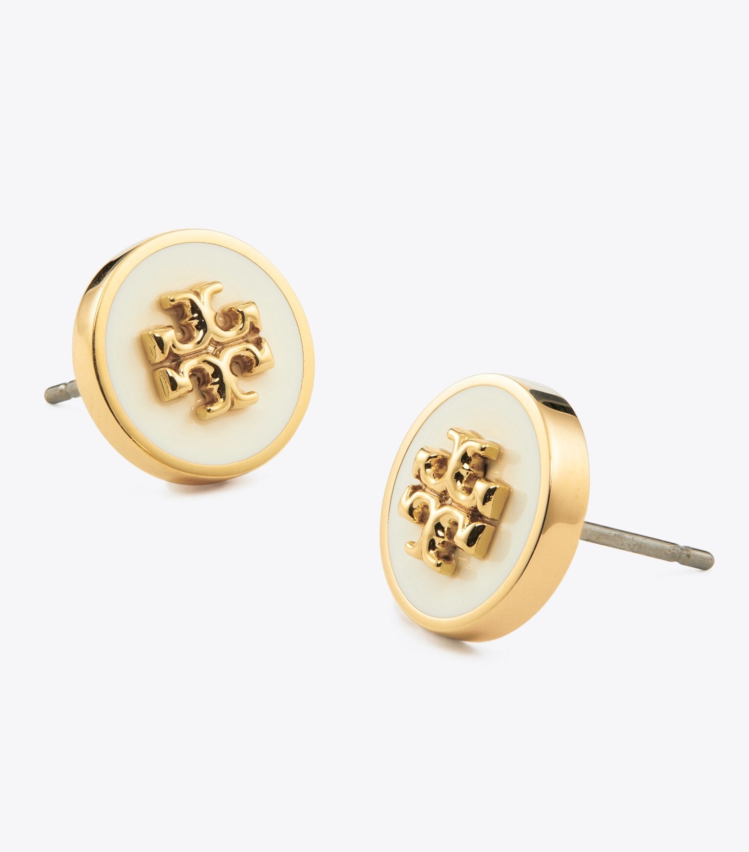 Icon Enamel Circle-Stud Earrings