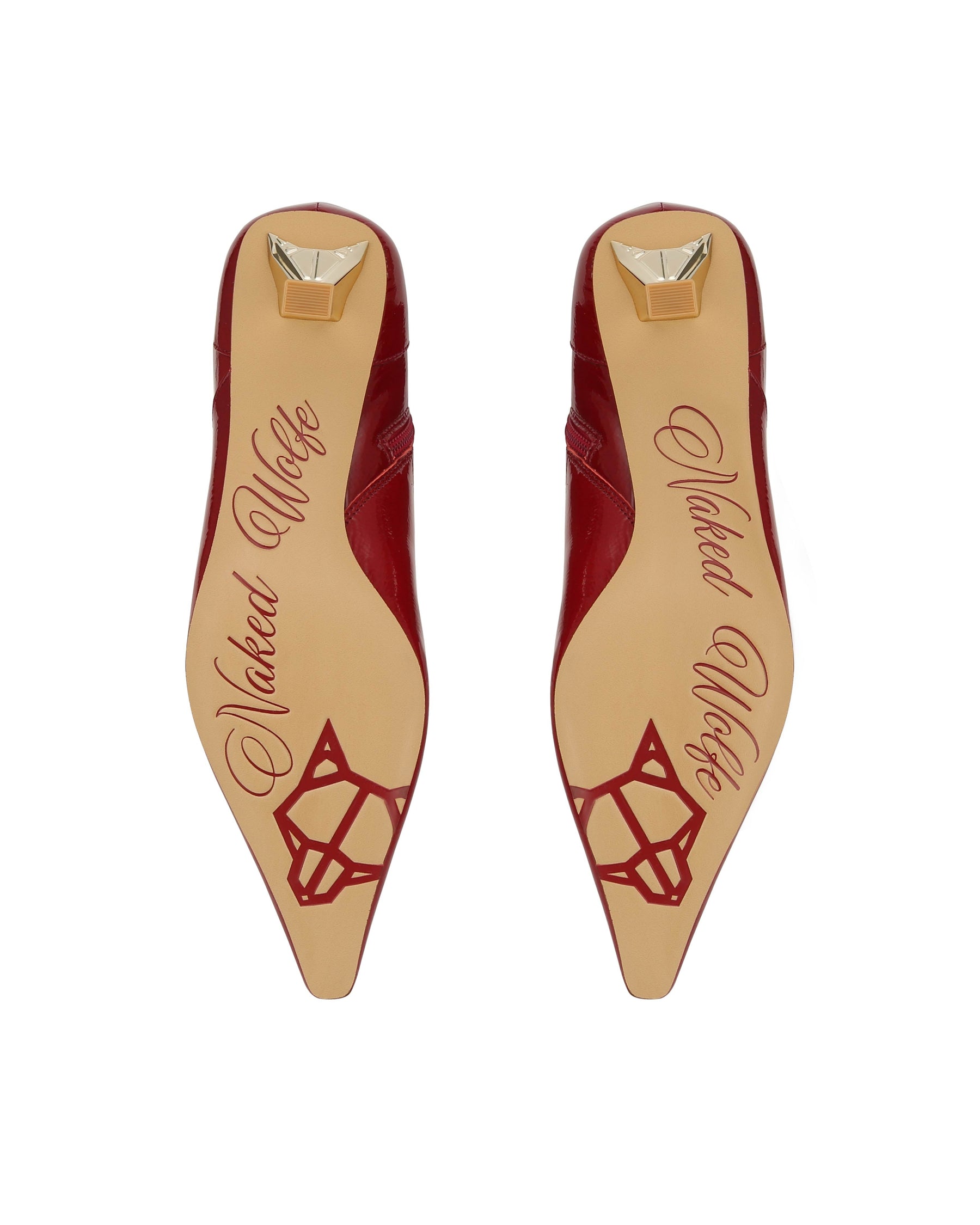 Tempting Crinkle Patent Leather Red